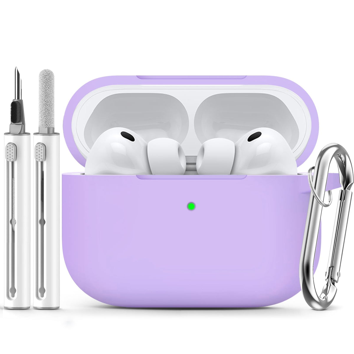 Ljusmicker for AirPods 5/4 Case (2026/2024) with Cleaner Kit,Midnight Blue