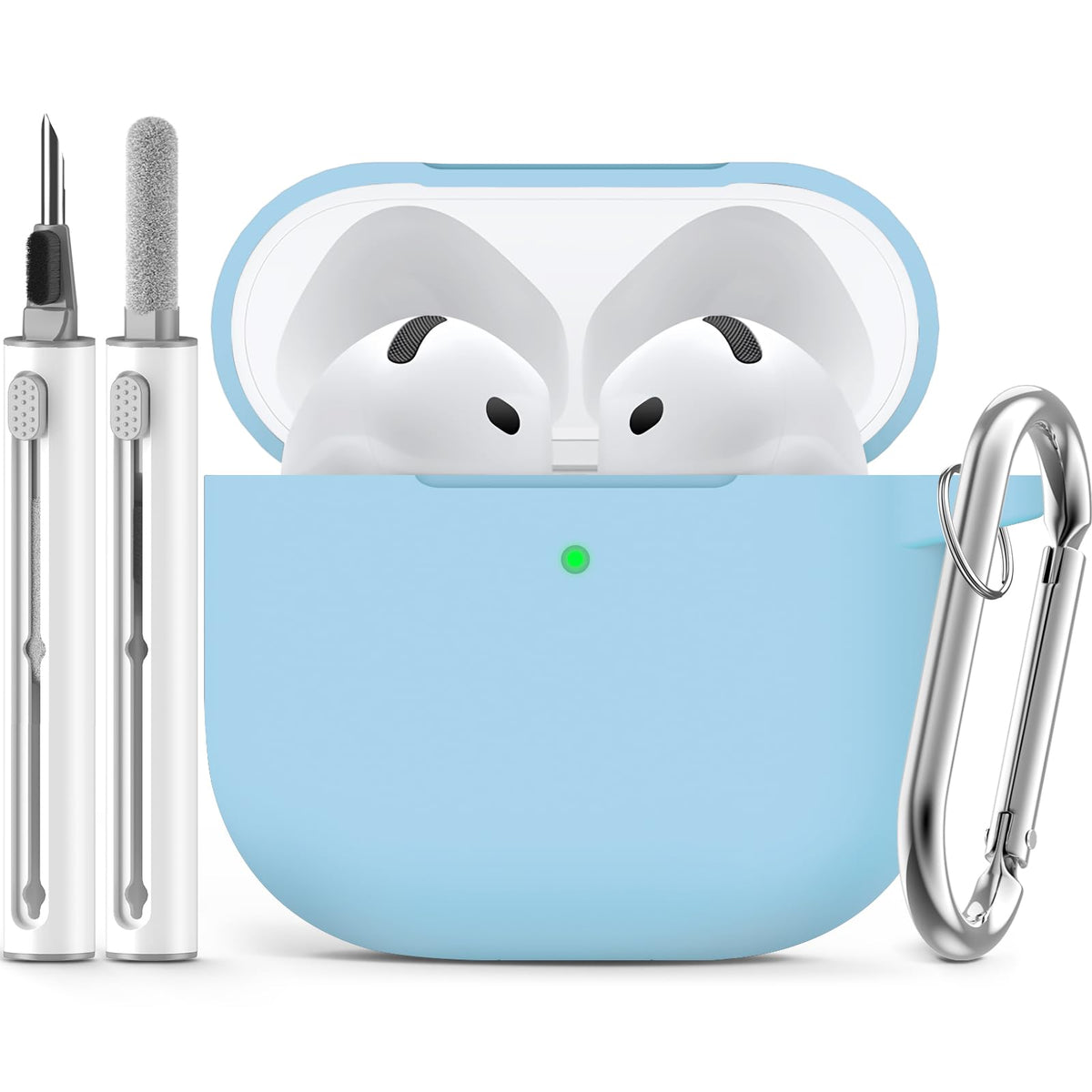Ljusmicker for AirPods 5/4 Case (2026/2024) with Cleaner Kit,Midnight Blue