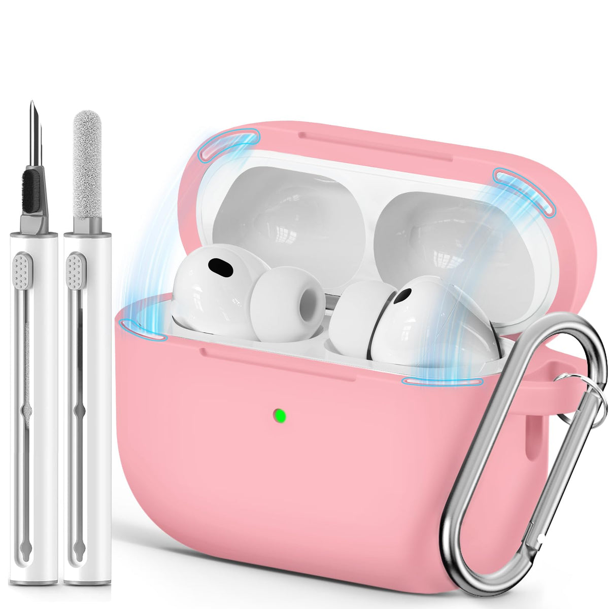 Ljusmicker for AirPods 5/4 Case (2026/2024) with Cleaner Kit,Midnight Blue
