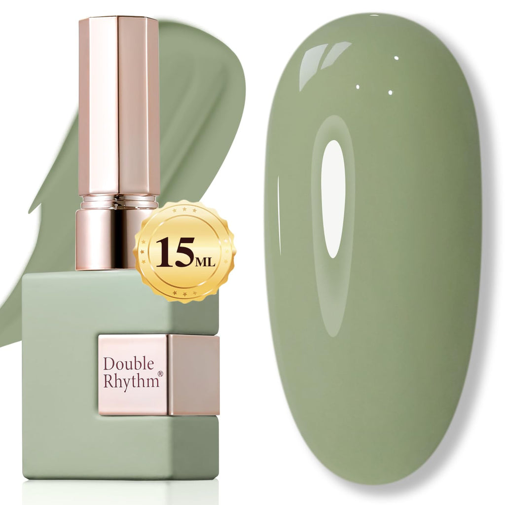 Double Rhythm 15ML Gel Nail Polish Pure Sheer Same Color Same Bottle Gel Polish Art Manicure Salon DIY at Home for Women (Milky White-A1075)