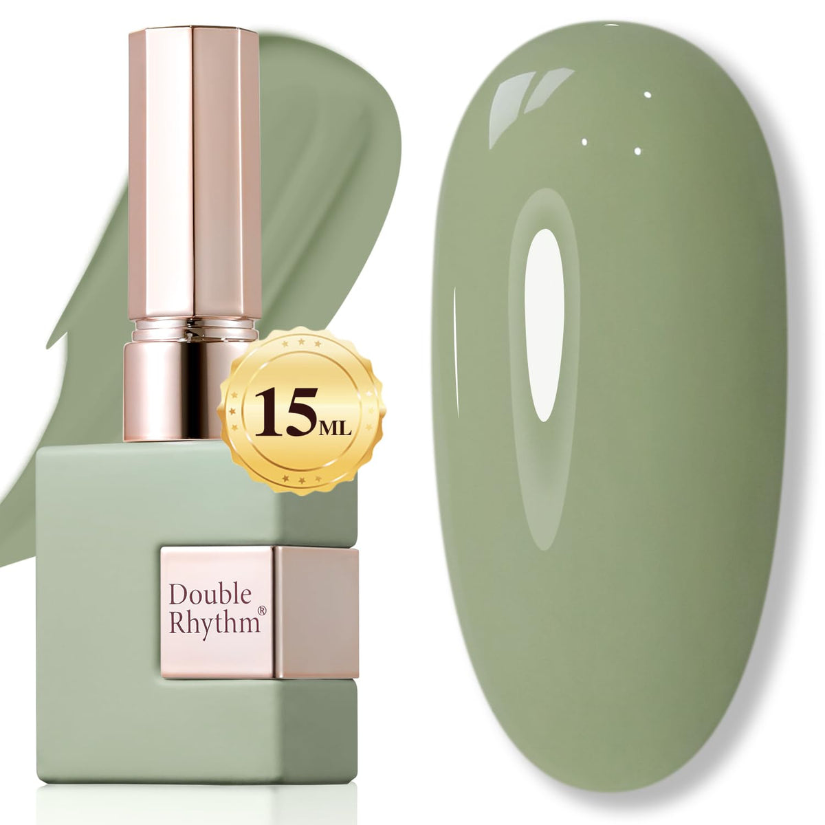 Double Rhythm 15ML Gel Nail Polish Pure Sheer Same Color Same Bottle Gel Polish Art Manicure Salon DIY at Home for Women (Milky White-A1075)
