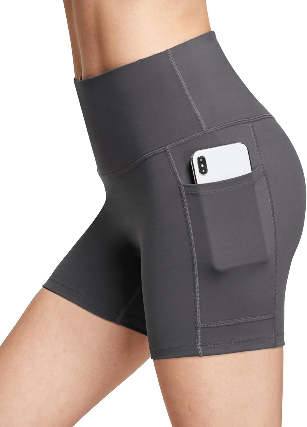 baleaf Women's High Waist Biker Shorts with 3 Pockets