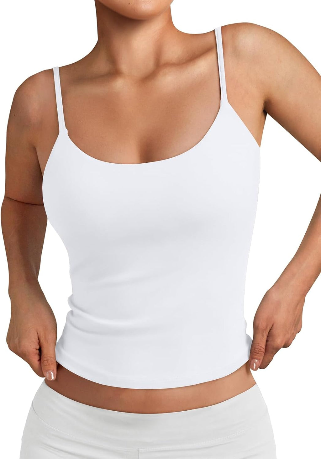 Trendy Queen Womens Double Lined Adjustable Spaghetti Strap Tank Tops
