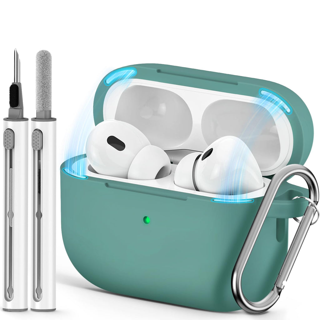 Ljusmicker for AirPods 5/4 Case (2026/2024) with Cleaner Kit,Midnight Blue