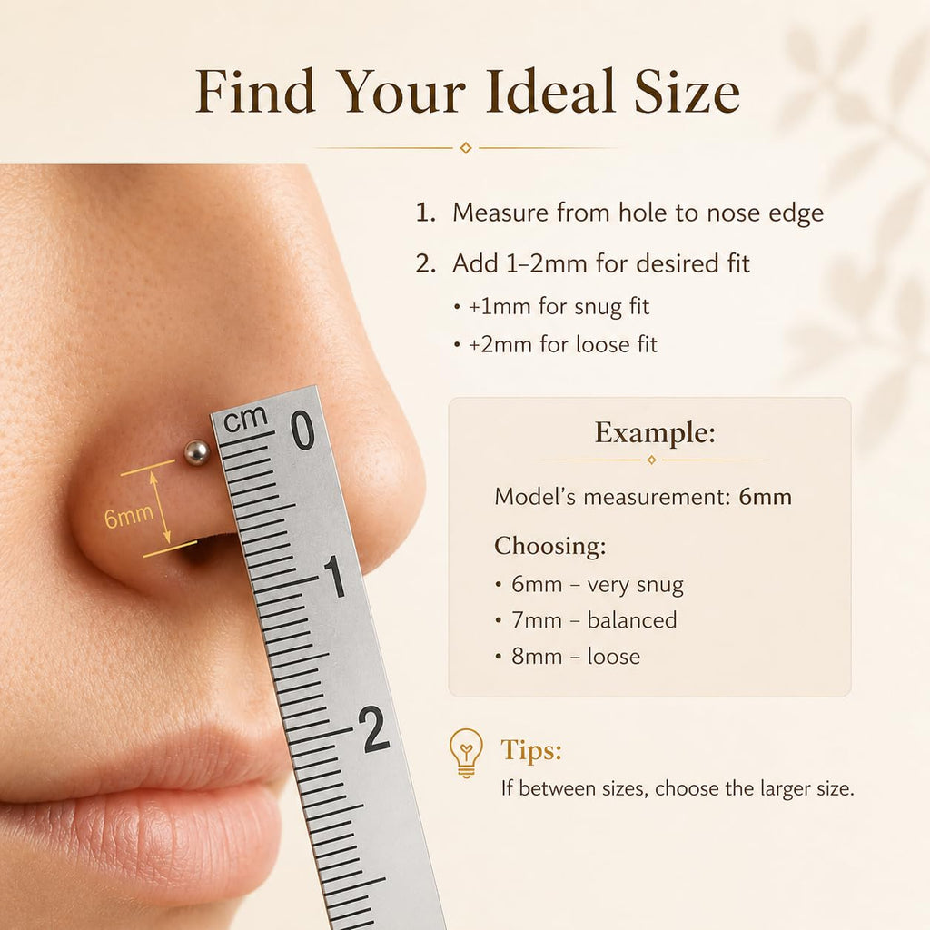 LUCKYJEWUS Small Thin Gold or Sterling Silver Nose Ring Hoop for Women, Tiny Nose Piercing jewelry