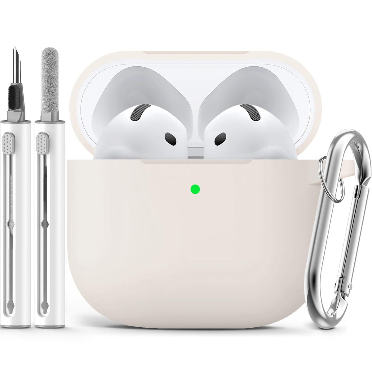 Ljusmicker for AirPods 5/4 Case (2026/2024) with Cleaner Kit,Midnight Blue