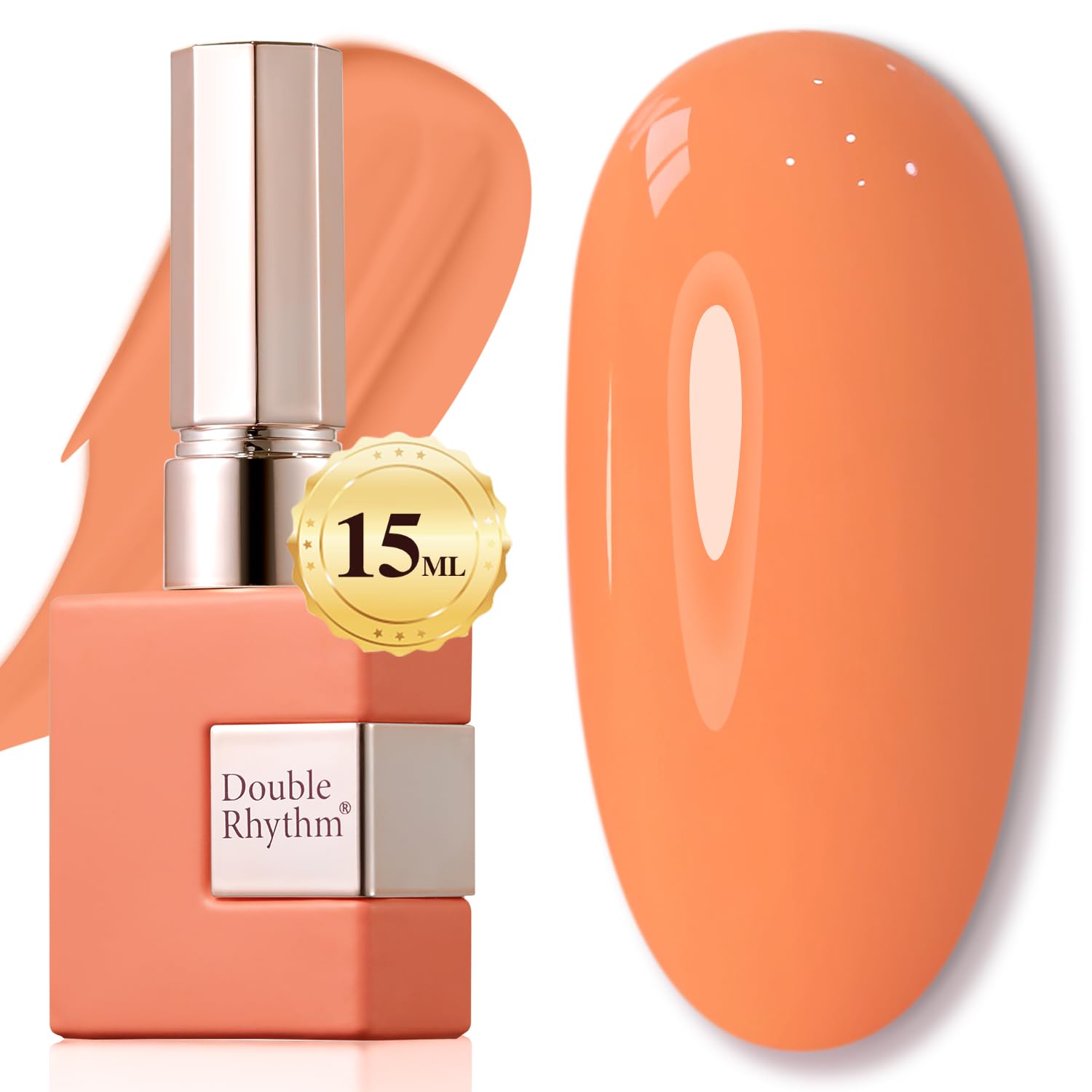 Double Rhythm 15ML Gel Nail Polish Pure Sheer Same Color Same Bottle Gel Polish Art Manicure Salon DIY at Home for Women (Milky White-A1075)