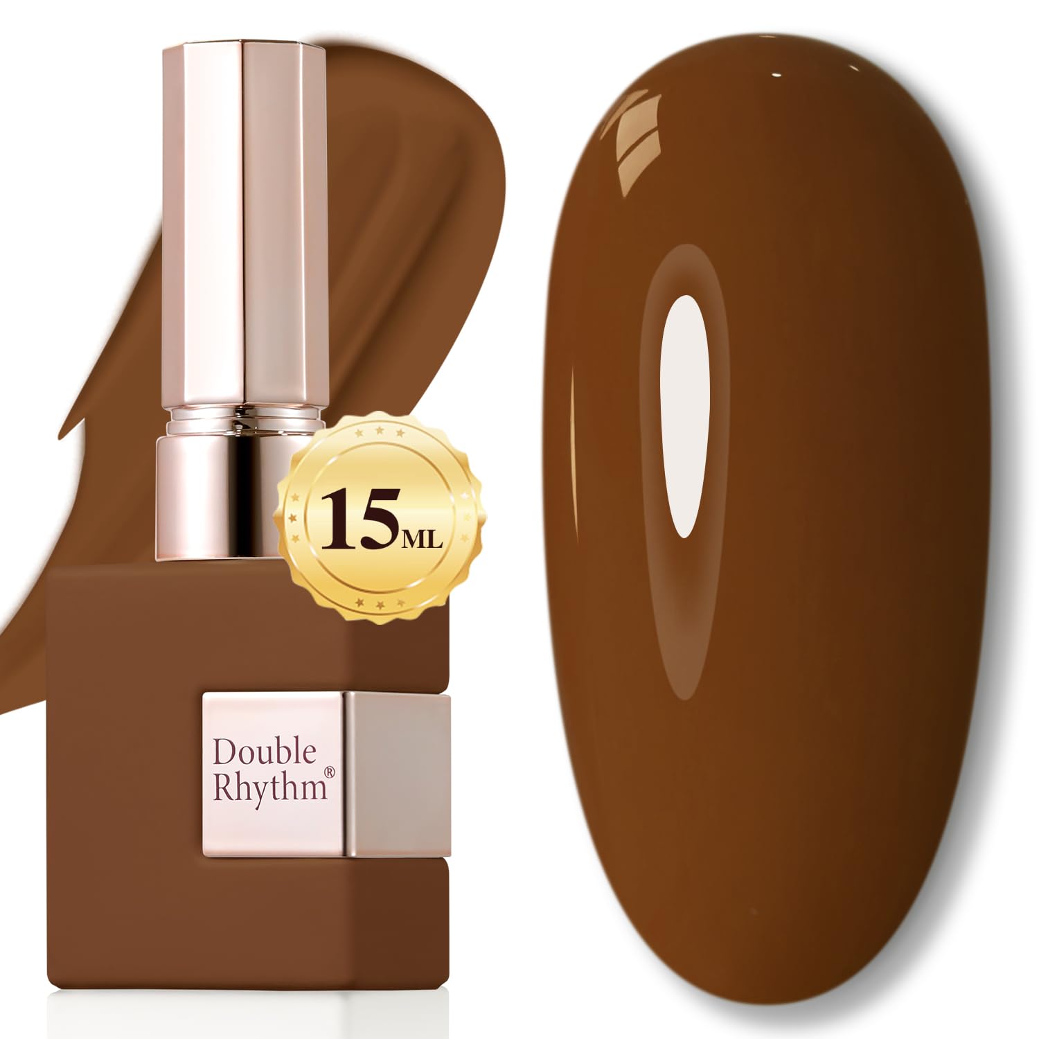 Double Rhythm 15ML Gel Nail Polish Pure Sheer Same Color Same Bottle Gel Polish Art Manicure Salon DIY at Home for Women (Milky White-A1075)