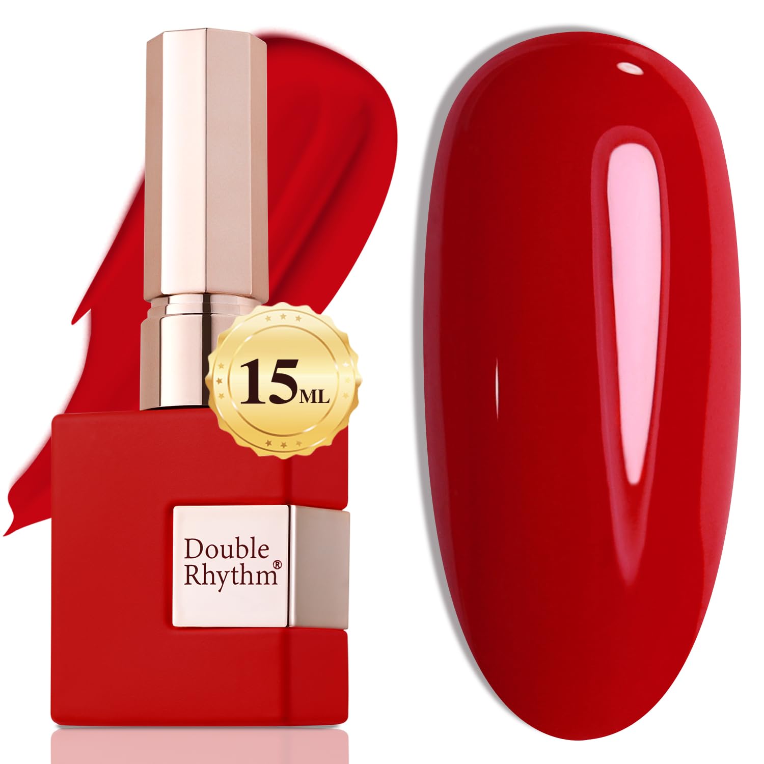 Double Rhythm 15ML Gel Nail Polish Pure Sheer Same Color Same Bottle Gel Polish Art Manicure Salon DIY at Home for Women (Milky White-A1075)