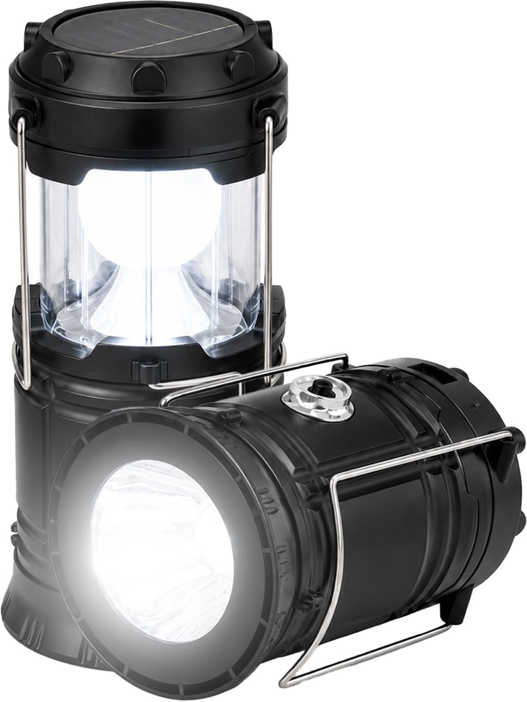 MalloMe Camping Lights LED Lantern Flashlights, Battery Operated Lamp Tent Lanterns for Power Outages, Camping Essentials Outdoor,Home,Emergency Gear, Hurricane Survival (3 AAA batteries not included)