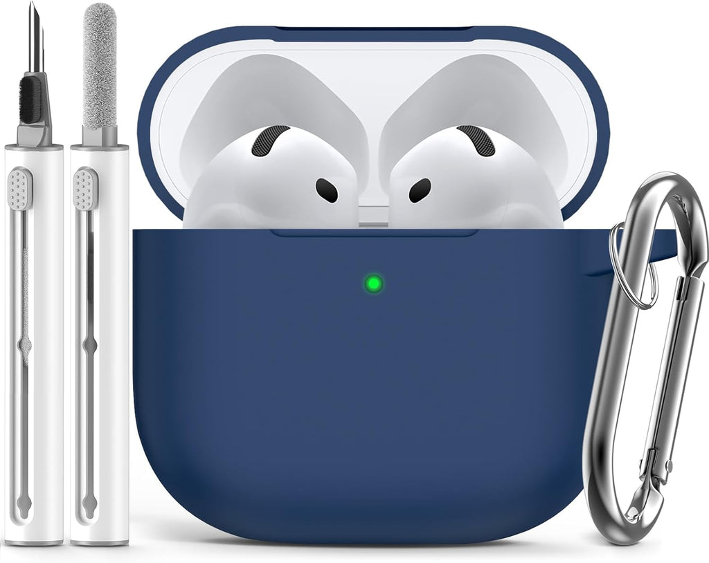 Ljusmicker for AirPods 5/4 Case (2026/2024) with Cleaner Kit,Midnight Blue