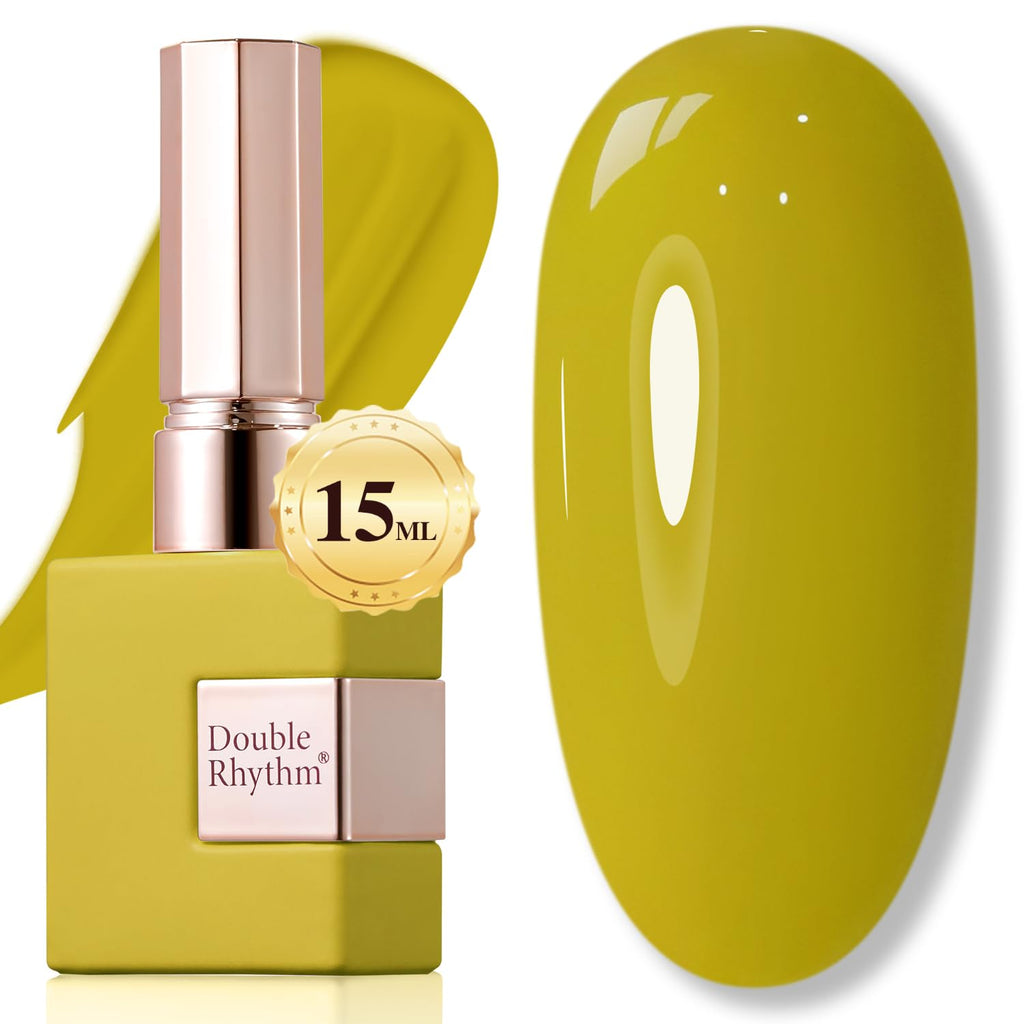 Double Rhythm 15ML Gel Nail Polish Pure Sheer Same Color Same Bottle Gel Polish Art Manicure Salon DIY at Home for Women (Milky White-A1075)