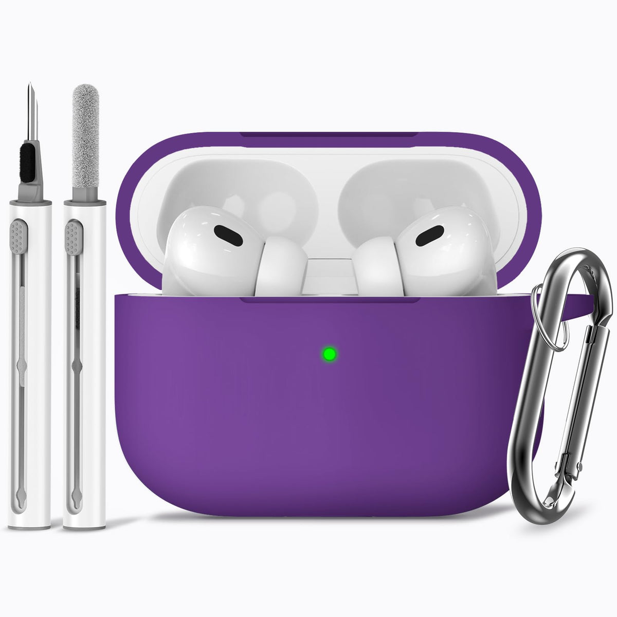 Ljusmicker for AirPods 5/4 Case (2026/2024) with Cleaner Kit,Midnight Blue