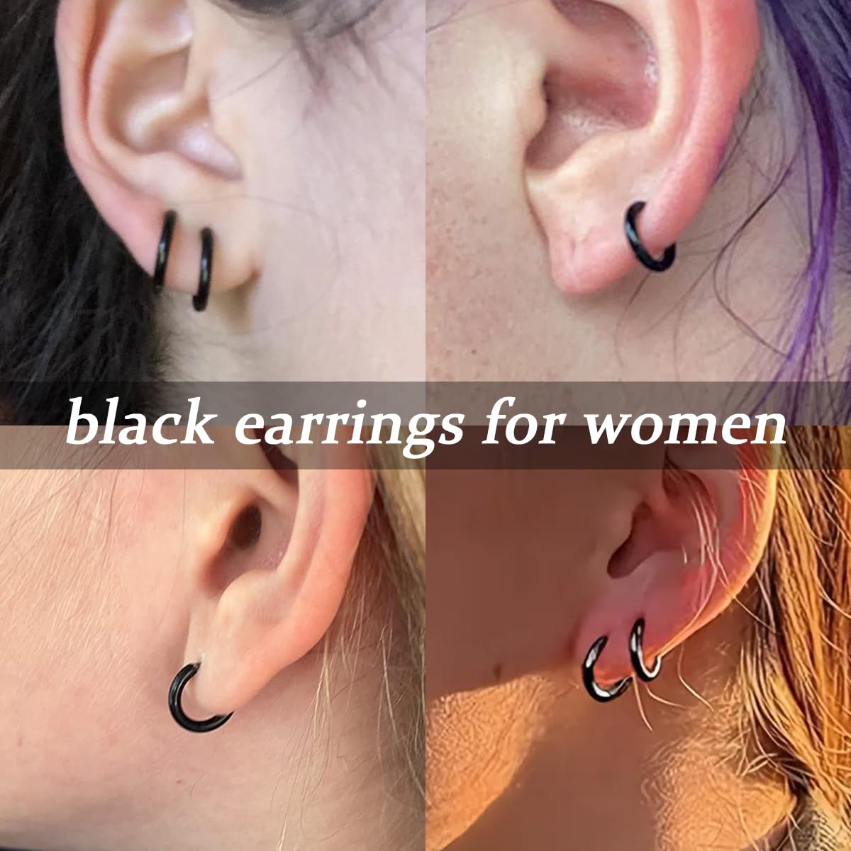 1 Pair 6mm Small Hoop Earrings for Women, Huggie Hoop Earrings (Gold/1.6mm)