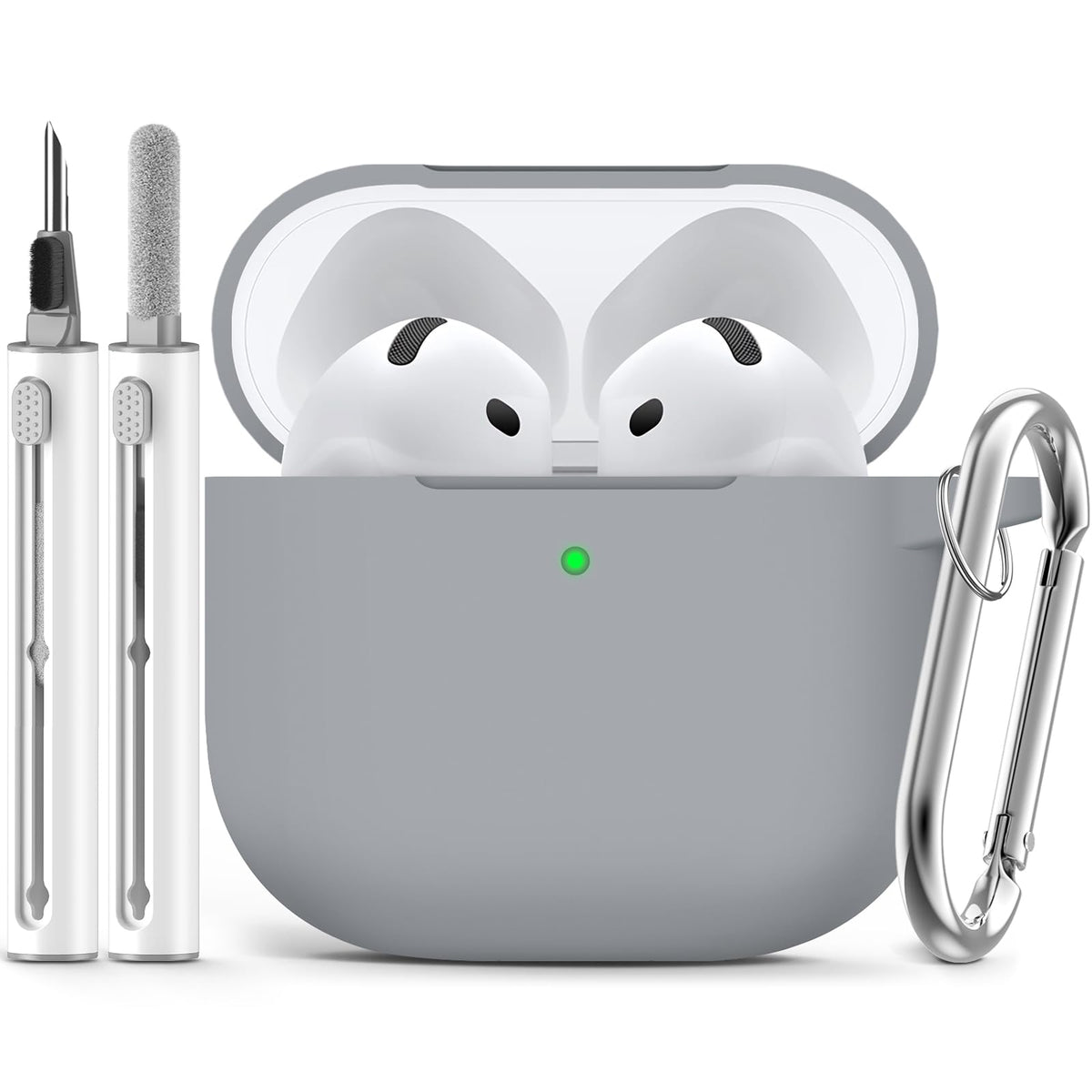 Ljusmicker for AirPods 5/4 Case (2026/2024) with Cleaner Kit,Midnight Blue