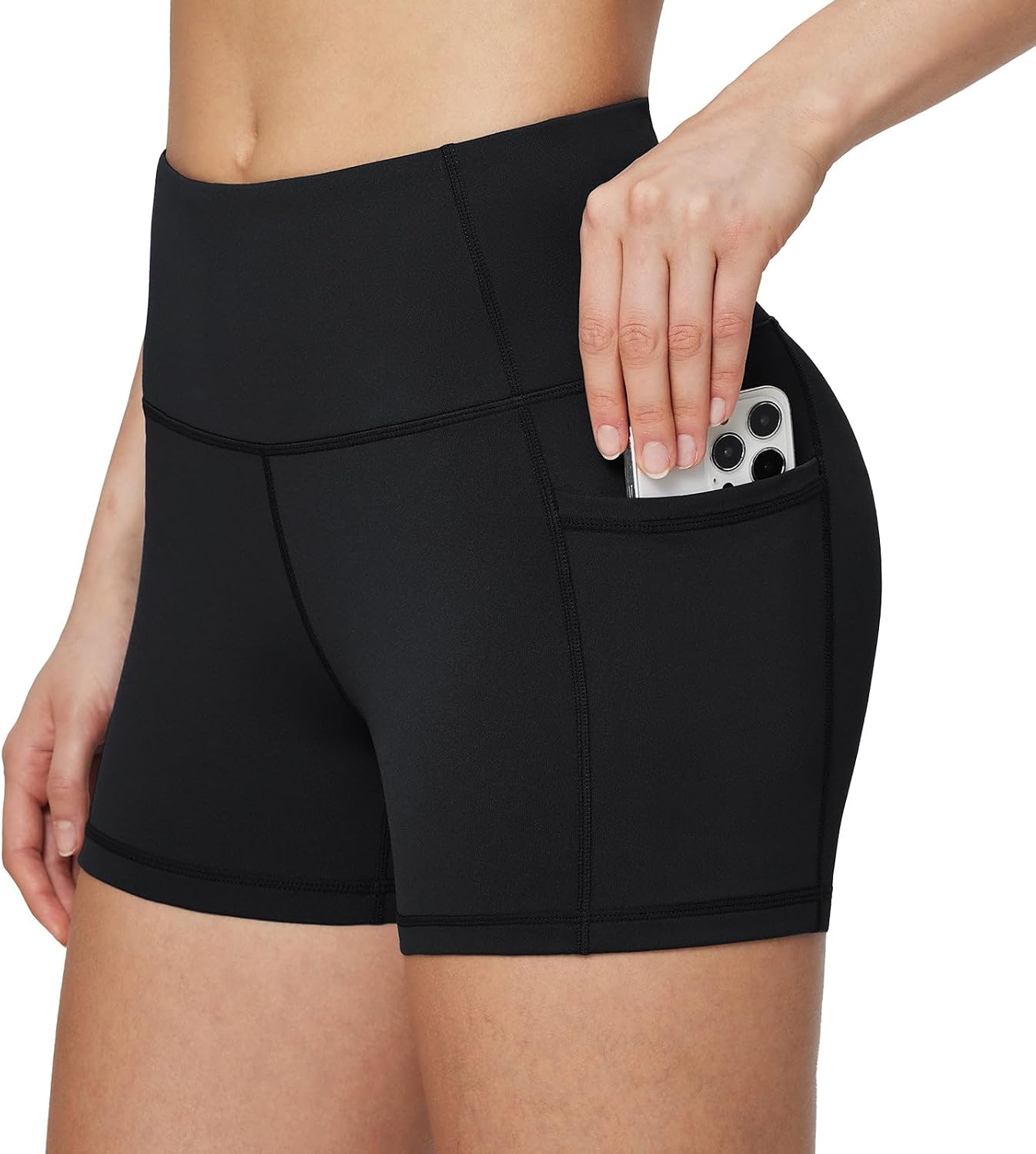 baleaf Women's High Waist Biker Shorts with 3 Pockets
