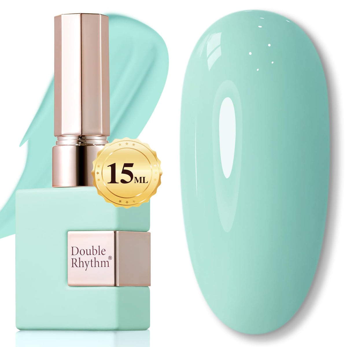Double Rhythm 15ML Gel Nail Polish Pure Sheer Same Color Same Bottle Gel Polish Art Manicure Salon DIY at Home for Women (Milky White-A1075)
