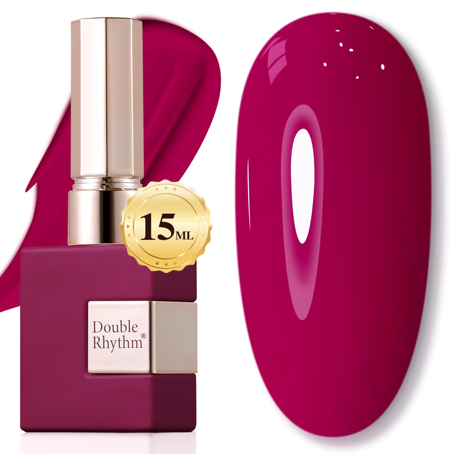 Double Rhythm 15ML Gel Nail Polish Pure Sheer Same Color Same Bottle Gel Polish Art Manicure Salon DIY at Home for Women (Milky White-A1075)