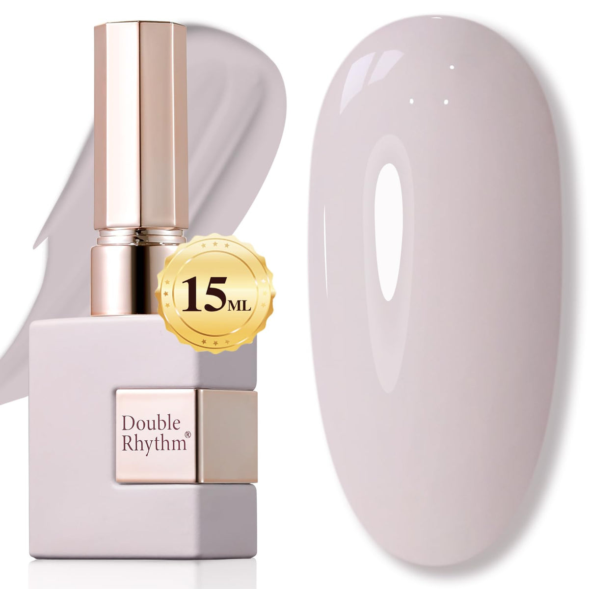 Double Rhythm 15ML Gel Nail Polish Pure Sheer Same Color Same Bottle Gel Polish Art Manicure Salon DIY at Home for Women (Milky White-A1075)