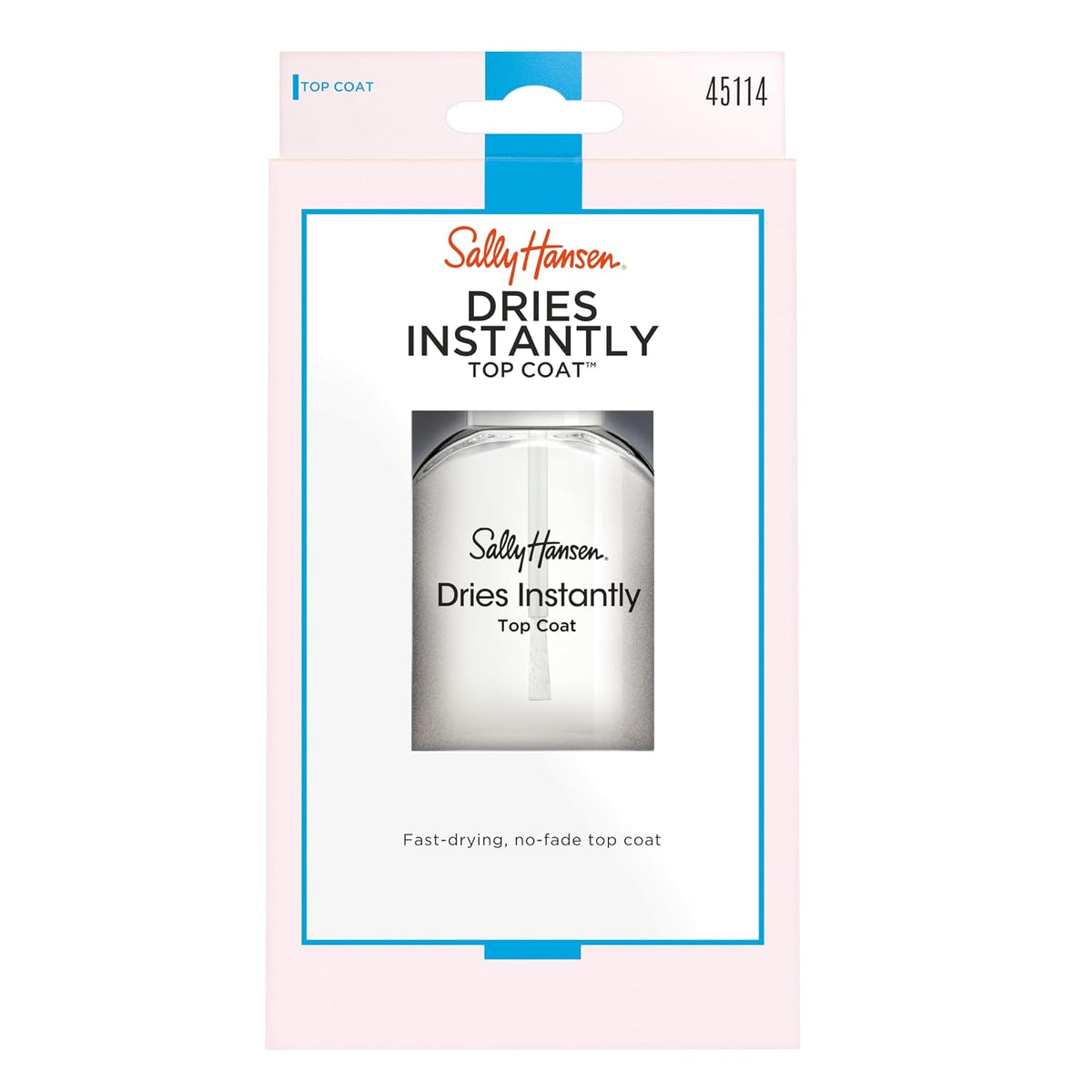 Sally Hansen Insta-Dri®, Dries Instantly Top Coat, Quick Dry, Long Lasting, Streak-Free Shine, Clear Nail Polish