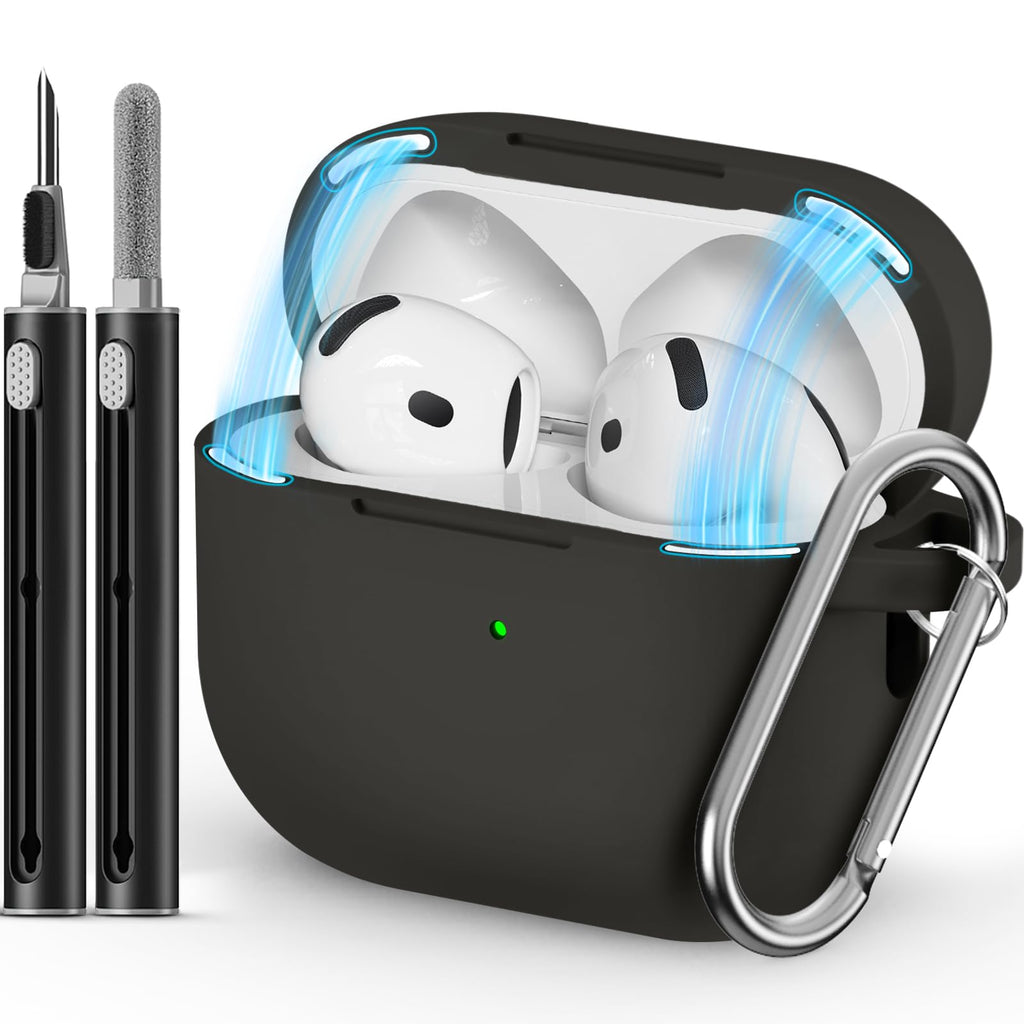 Ljusmicker for AirPods 5/4 Case (2026/2024) with Cleaner Kit,Midnight Blue