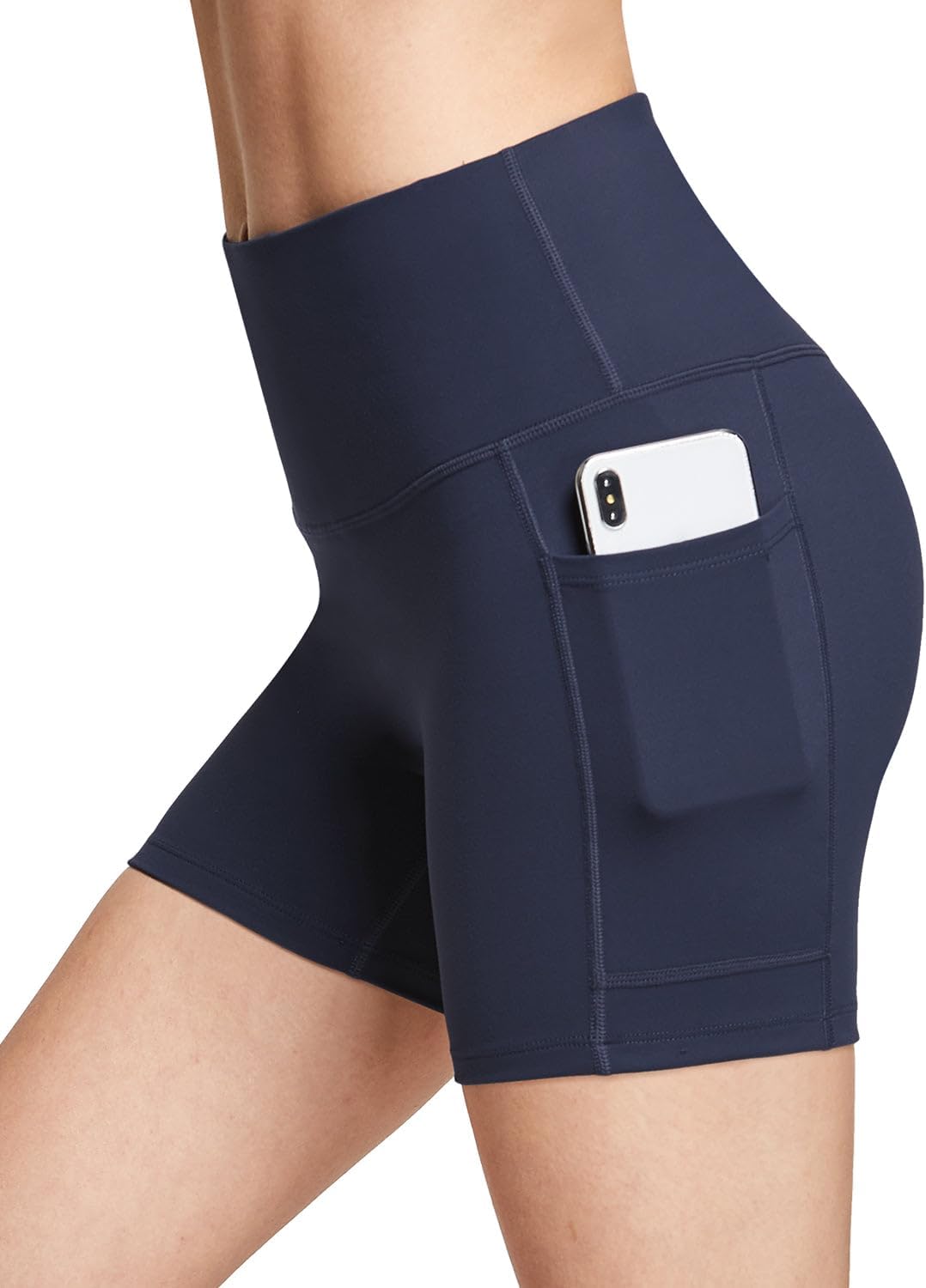 baleaf Women's High Waist Biker Shorts with 3 Pockets