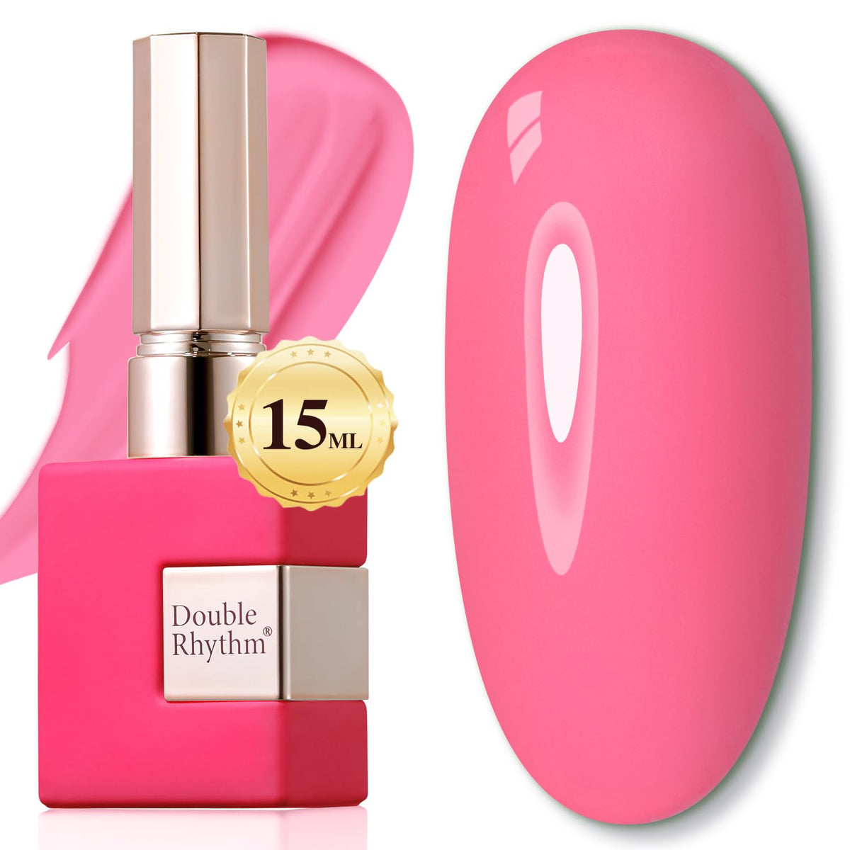Double Rhythm 15ML Gel Nail Polish Pure Sheer Same Color Same Bottle Gel Polish Art Manicure Salon DIY at Home for Women (Milky White-A1075)