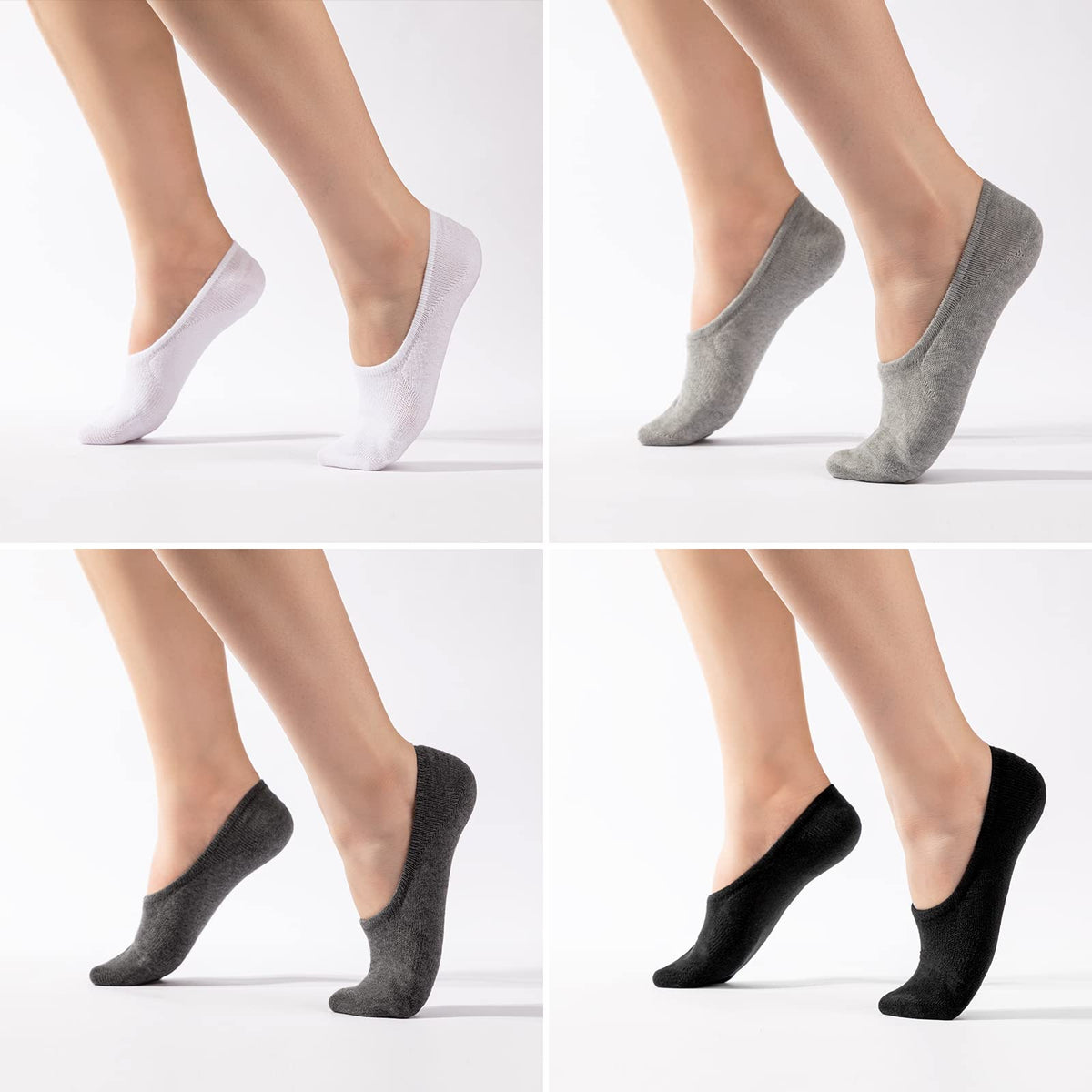 IDEGG Women & Men No Show Low Cut Anti‑Slip Casual Sports Running Socks