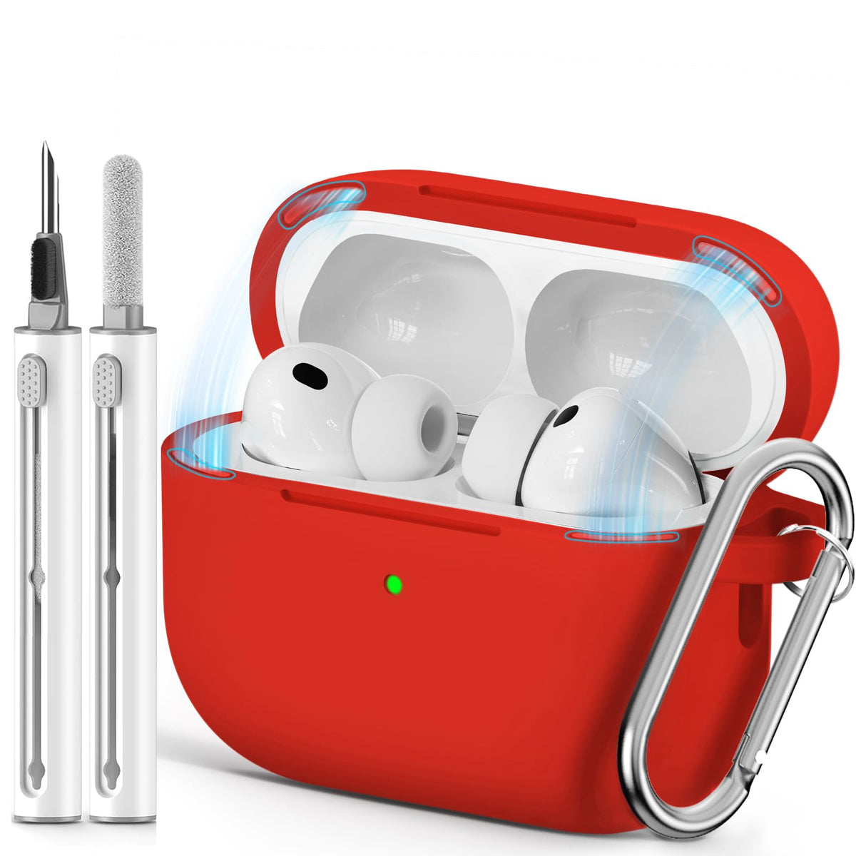 Ljusmicker for AirPods 5/4 Case (2026/2024) with Cleaner Kit,Midnight Blue