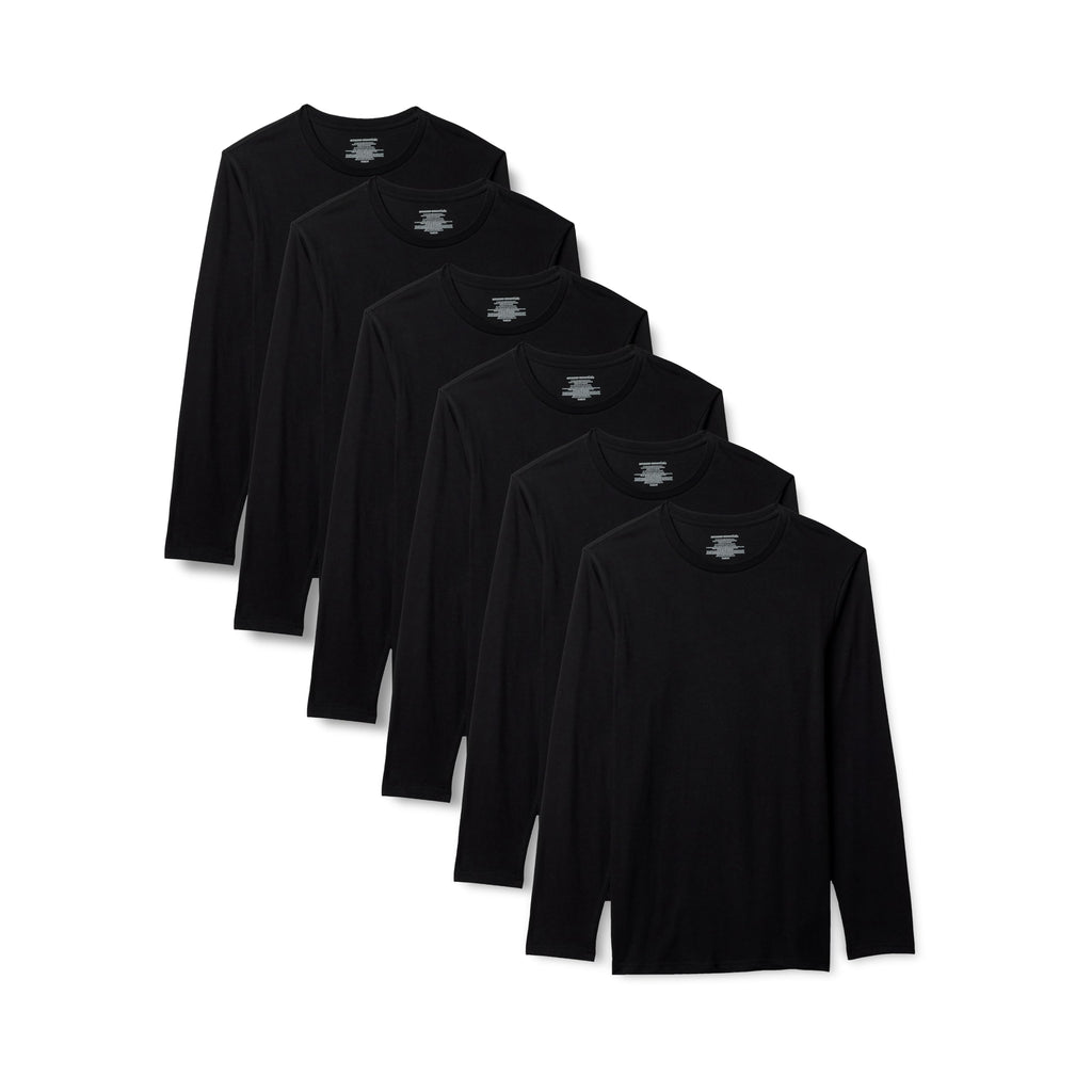 Amazon Essentials Men's Slim Fit Crewneck Undershirts, Pack of 6