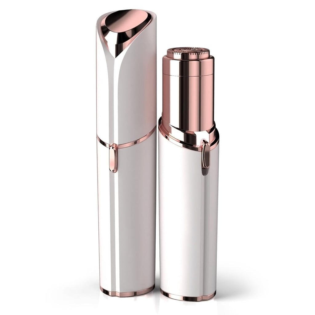 Facial Hair Remover for Women - as Seen on TV Painless Face Shaver - Electric Hair Removal Device for Face Lips Peach Fuzz with Light (Rose Gold)