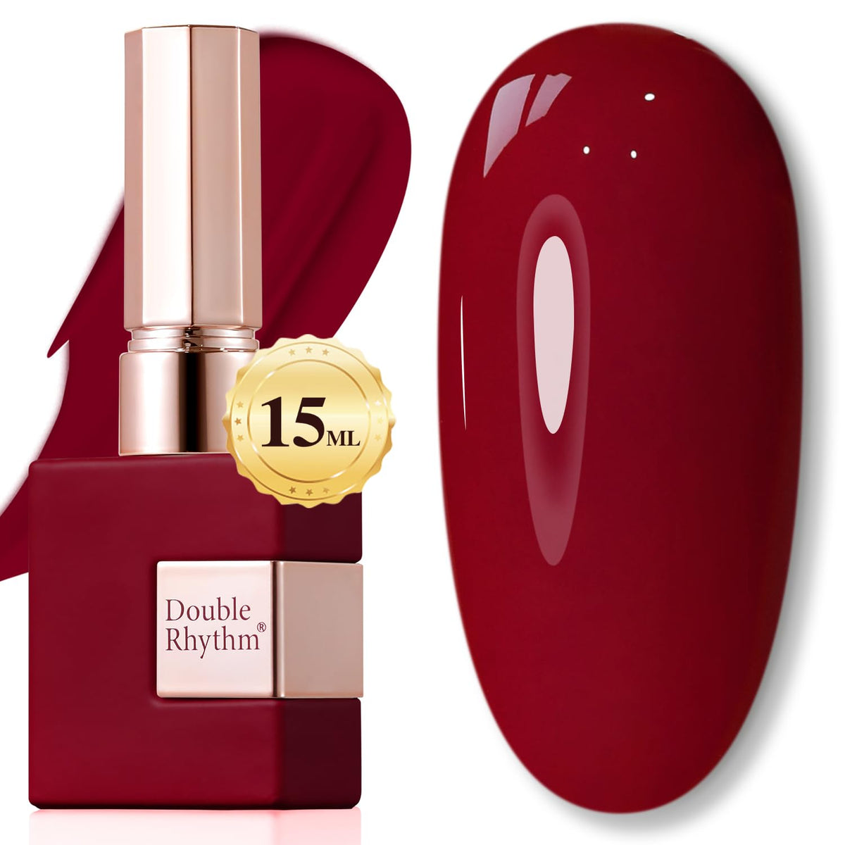Double Rhythm 15ML Gel Nail Polish Pure Sheer Same Color Same Bottle Gel Polish Art Manicure Salon DIY at Home for Women (Milky White-A1075)