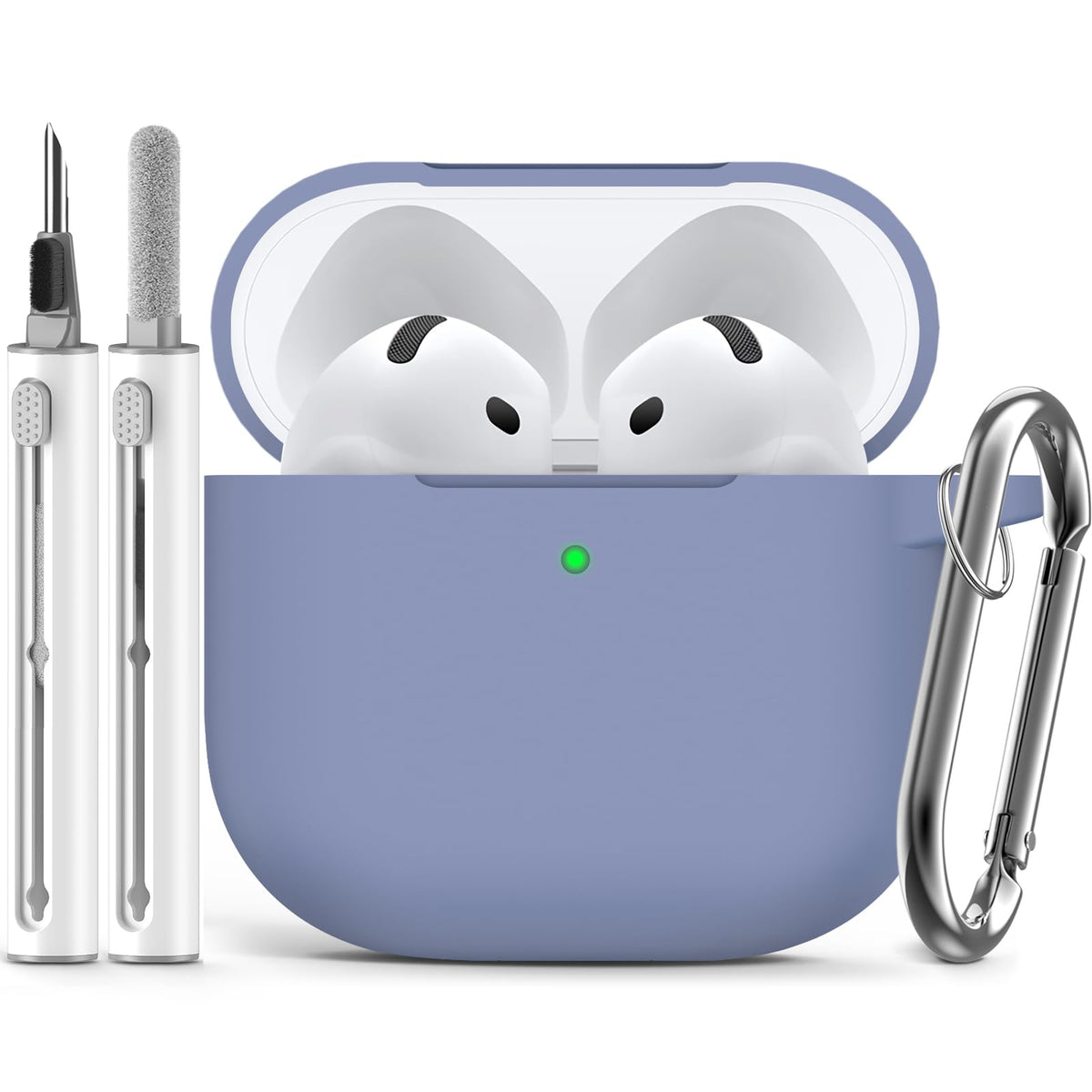 Ljusmicker for AirPods 5/4 Case (2026/2024) with Cleaner Kit,Midnight Blue