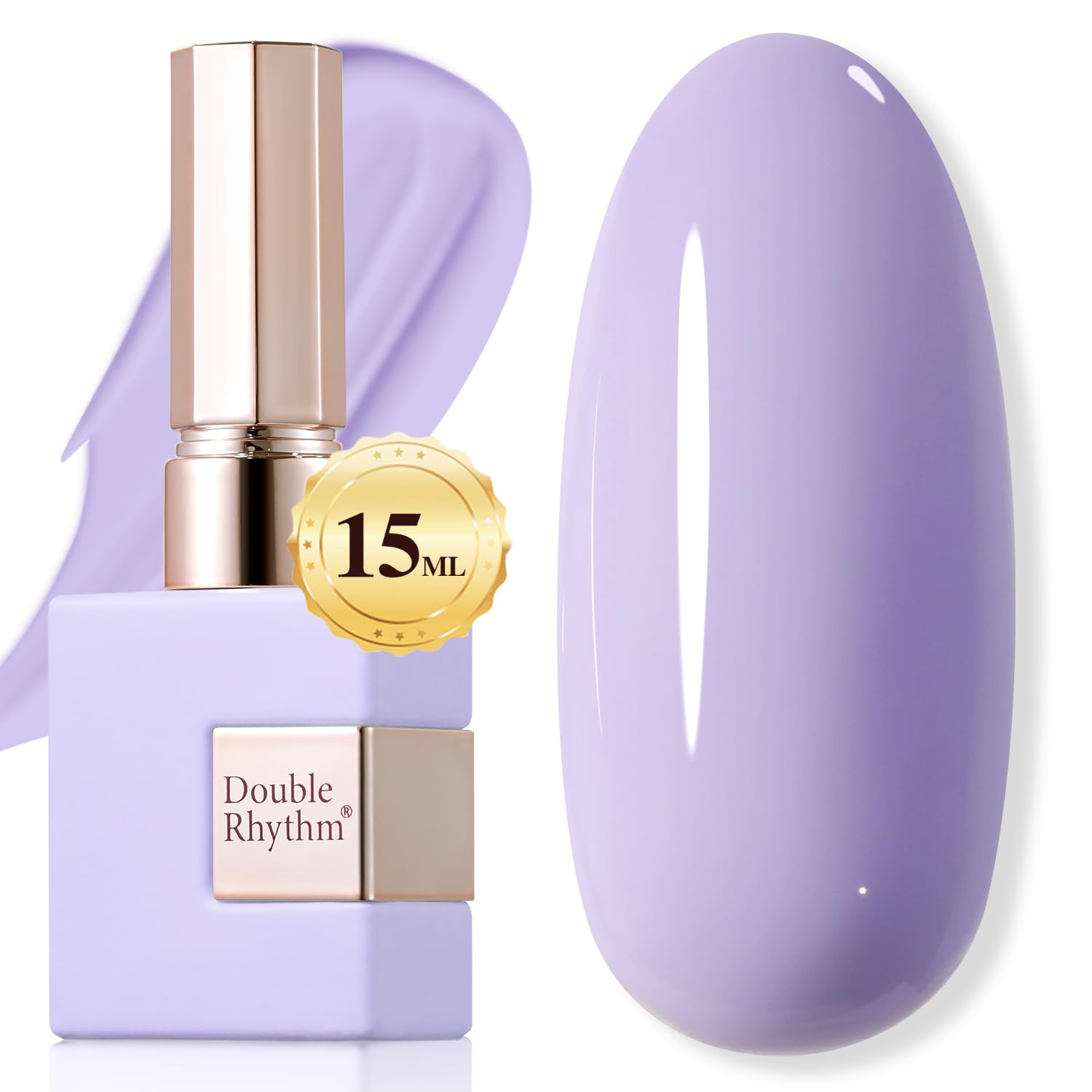 Double Rhythm 15ML Gel Nail Polish Pure Sheer Same Color Same Bottle Gel Polish Art Manicure Salon DIY at Home for Women (Milky White-A1075)