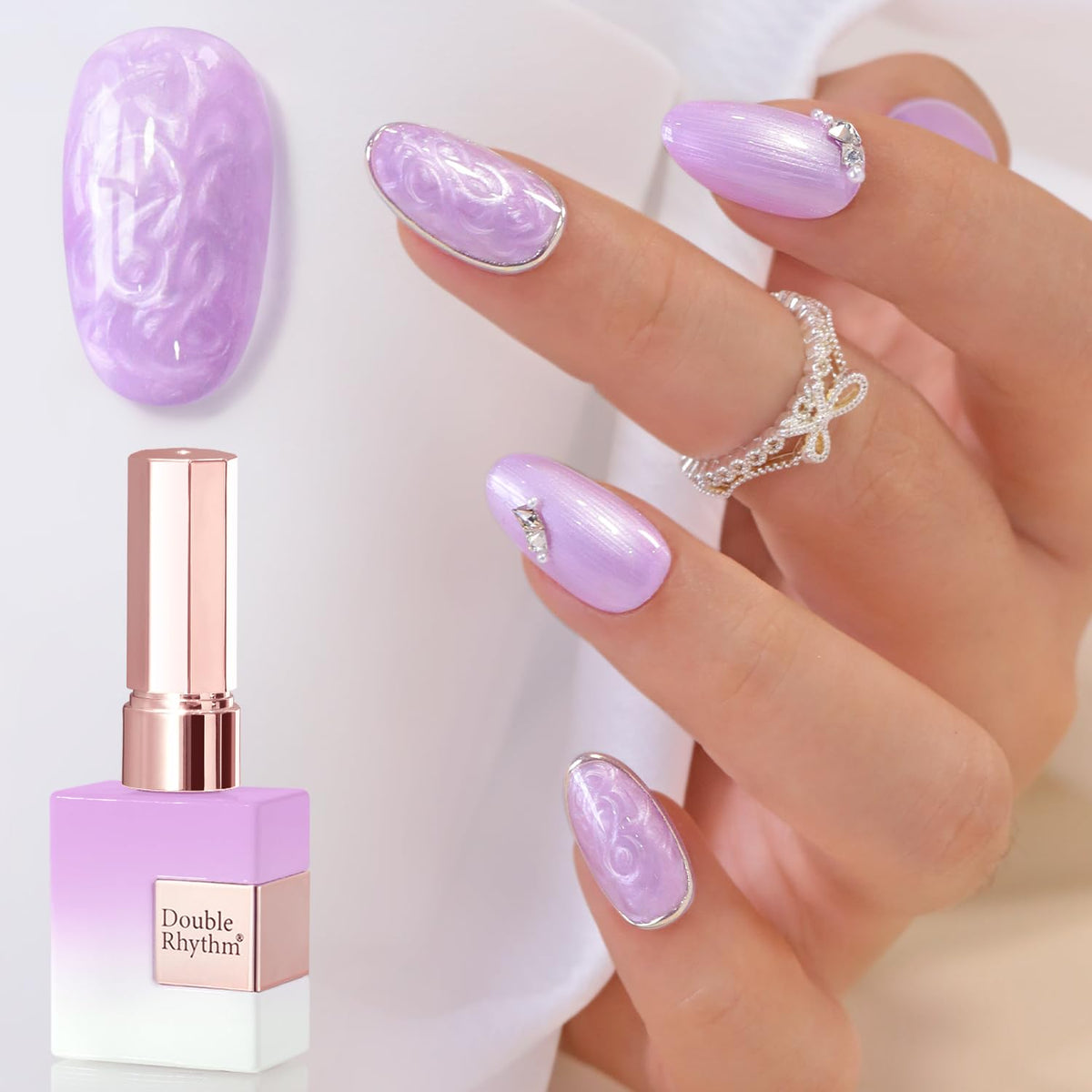 Double Rhythm 15ML Gel Nail Polish Pure Sheer Same Color Same Bottle Gel Polish Art Manicure Salon DIY at Home for Women (Milky White-A1075)