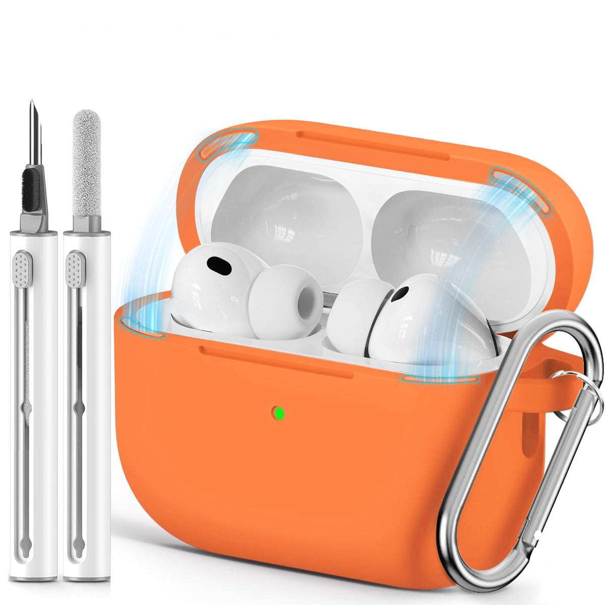 Ljusmicker for AirPods 5/4 Case (2026/2024) with Cleaner Kit,Midnight Blue