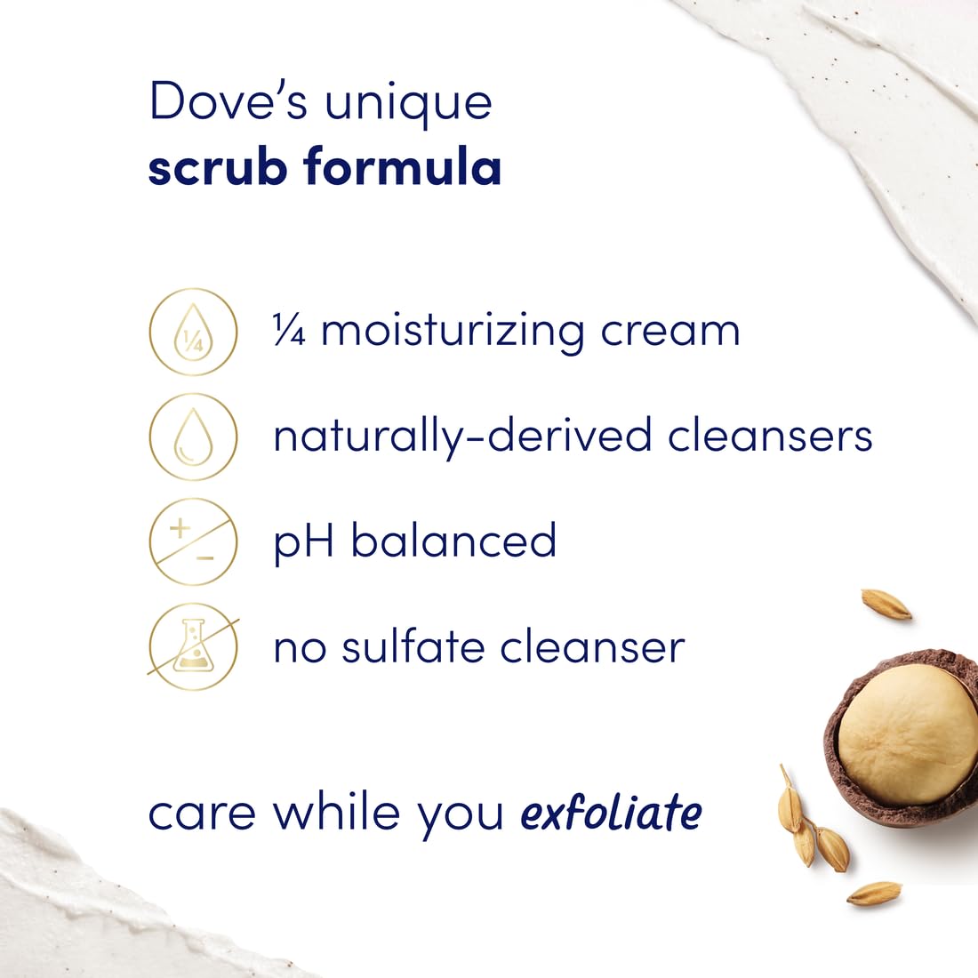 Dove Himalayan Salt & Rose Oil Body Scrub Exfoliates and Deeply 15 oz | For skin that needs polish, Helps reveal smooth skin, With Himalayan salt & Rose Oil