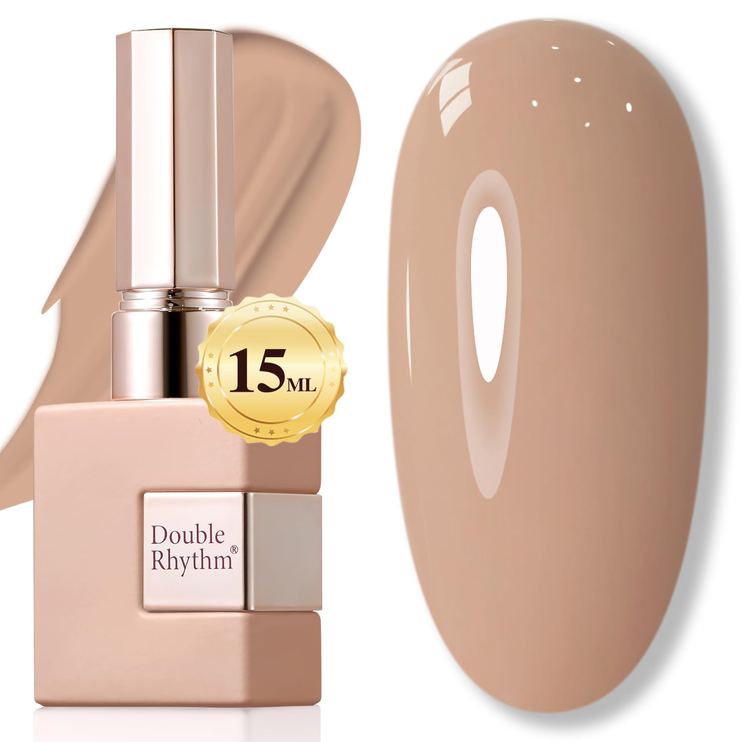 Double Rhythm 15ML Gel Nail Polish Pure Sheer Same Color Same Bottle Gel Polish Art Manicure Salon DIY at Home for Women (Milky White-A1075)