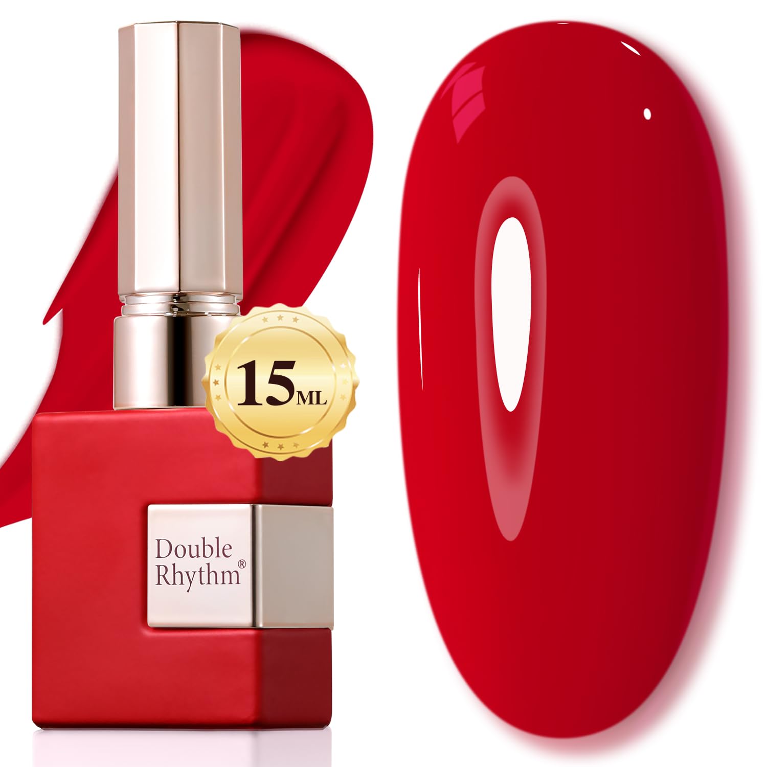 Double Rhythm 15ML Gel Nail Polish Pure Sheer Same Color Same Bottle Gel Polish Art Manicure Salon DIY at Home for Women (Milky White-A1075)