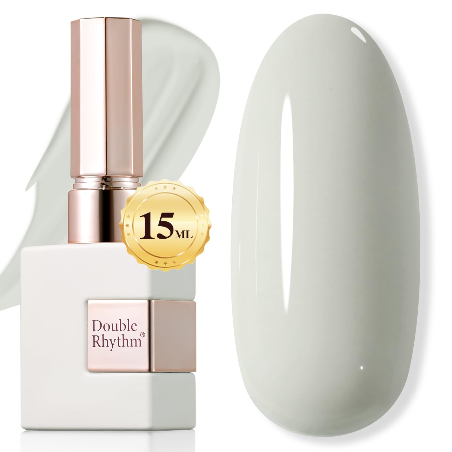 Double Rhythm 15ML Gel Nail Polish Pure Sheer Same Color Same Bottle Gel Polish Art Manicure Salon DIY at Home for Women (Milky White-A1075)