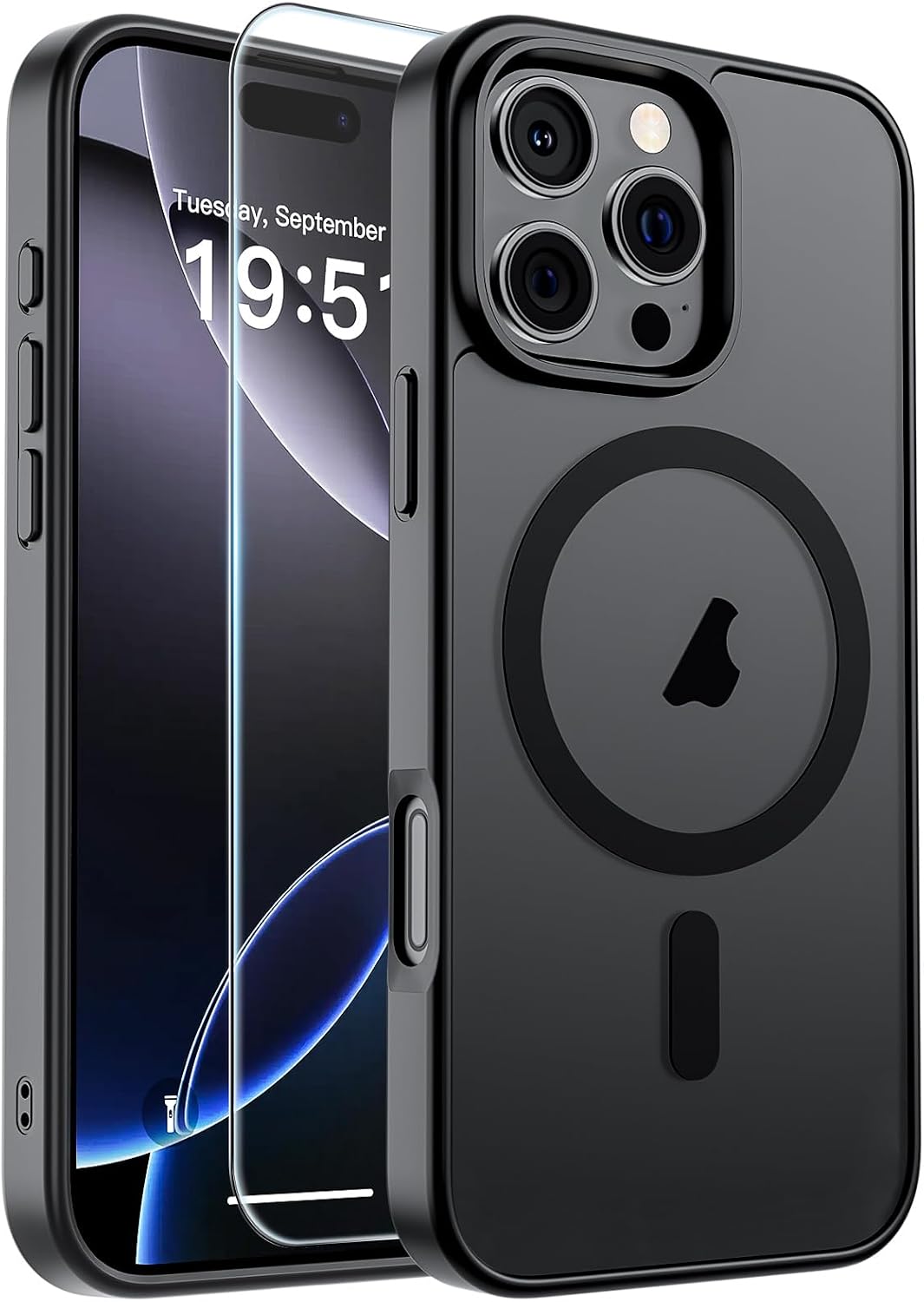 SUPFINE Magnetic for iPhone 16 Case Black