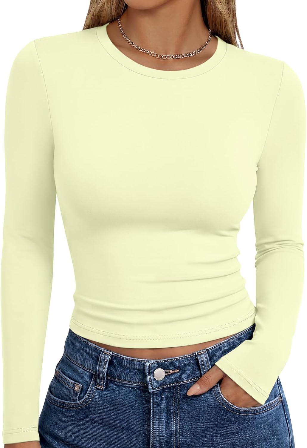Trendy Queen Womens Long Sleeve T Shirts Fall Fashion Basic Y2K Tops 2026