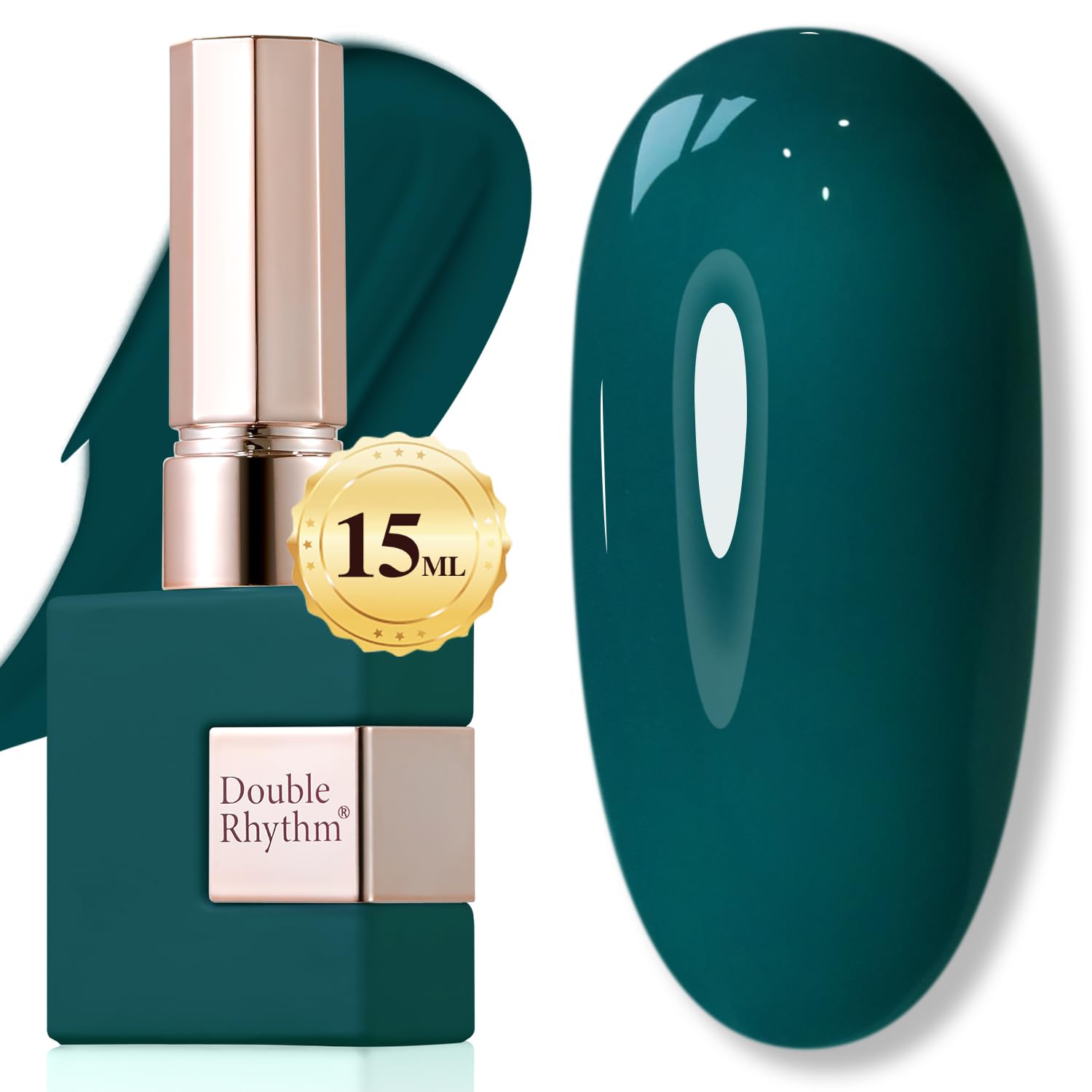 Double Rhythm 15ML Gel Nail Polish Pure Sheer Same Color Same Bottle Gel Polish Art Manicure Salon DIY at Home for Women (Milky White-A1075)