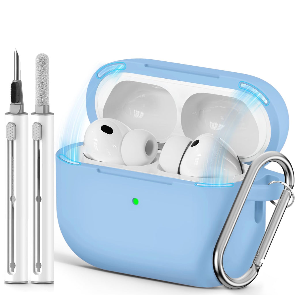 Ljusmicker for AirPods 5/4 Case (2026/2024) with Cleaner Kit,Midnight Blue