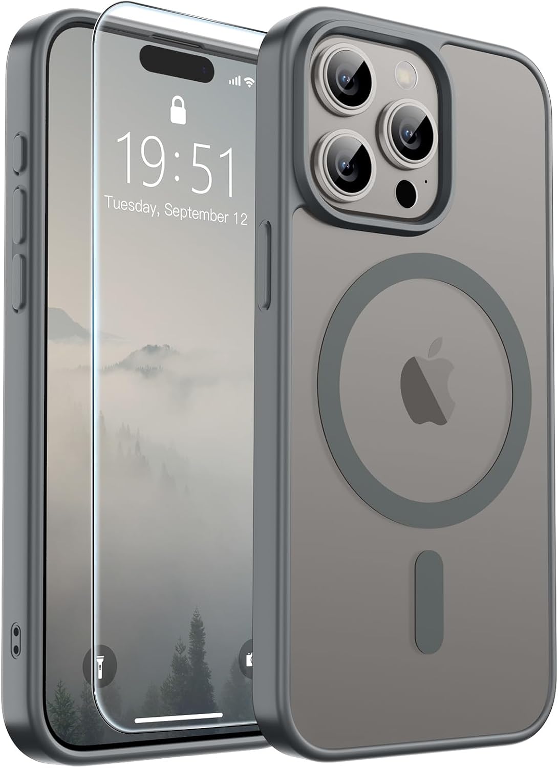 SUPFINE Magnetic for iPhone 16 Case Black