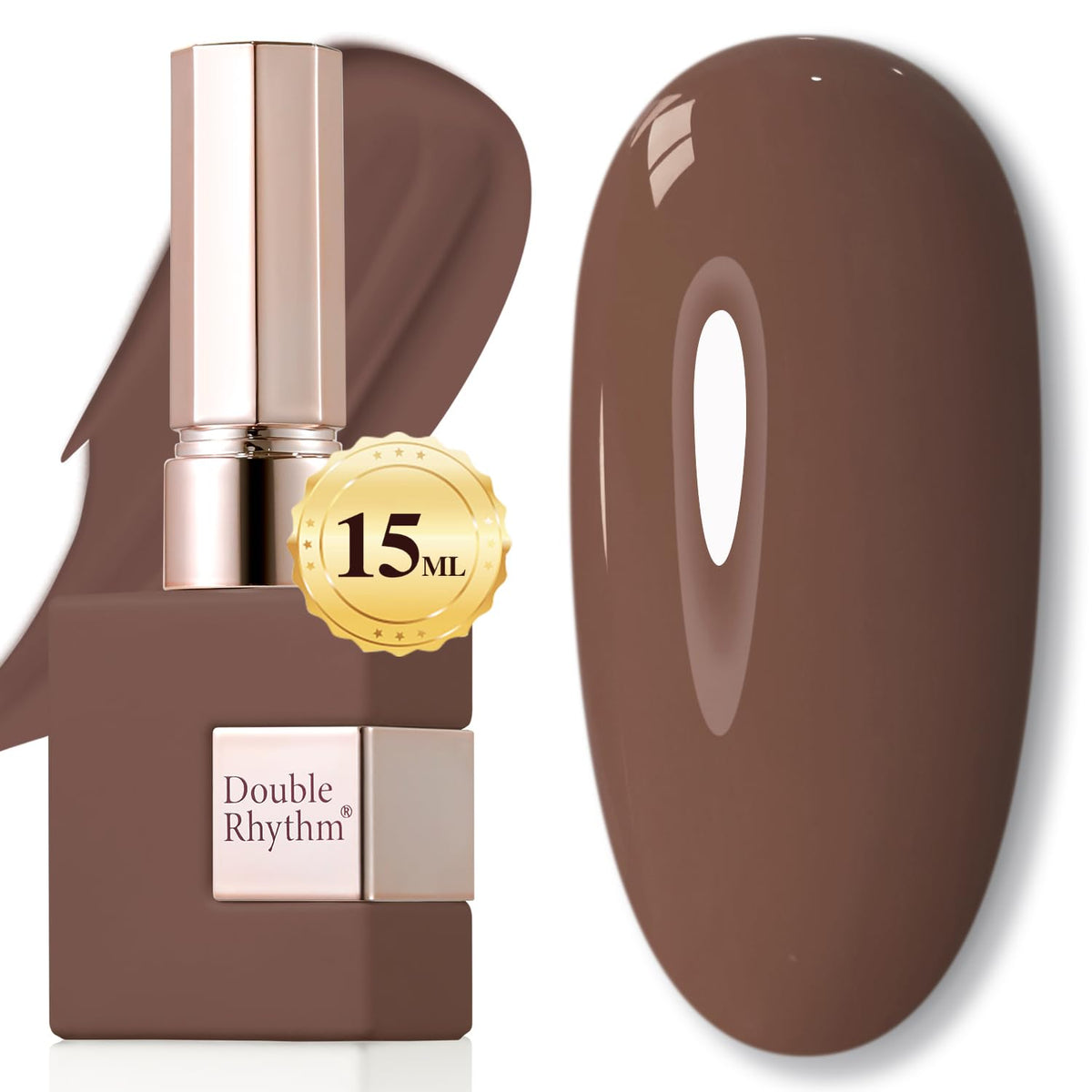Double Rhythm 15ML Gel Nail Polish Pure Sheer Same Color Same Bottle Gel Polish Art Manicure Salon DIY at Home for Women (Milky White-A1075)