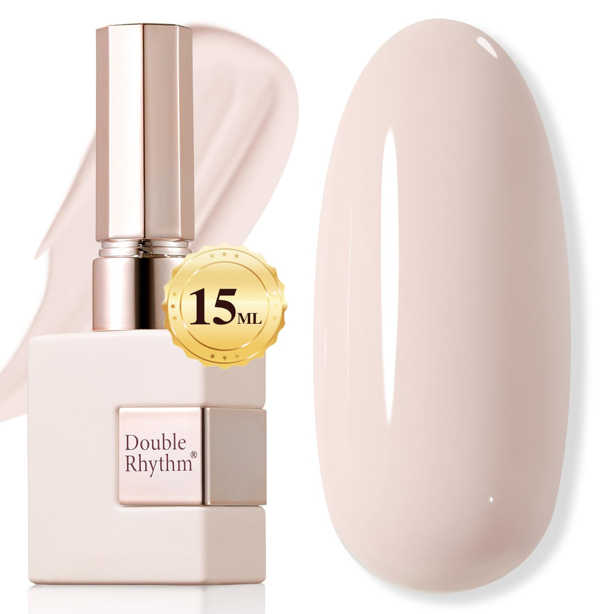 Double Rhythm 15ML Gel Nail Polish Pure Sheer Same Color Same Bottle Gel Polish Art Manicure Salon DIY at Home for Women (Milky White-A1075)