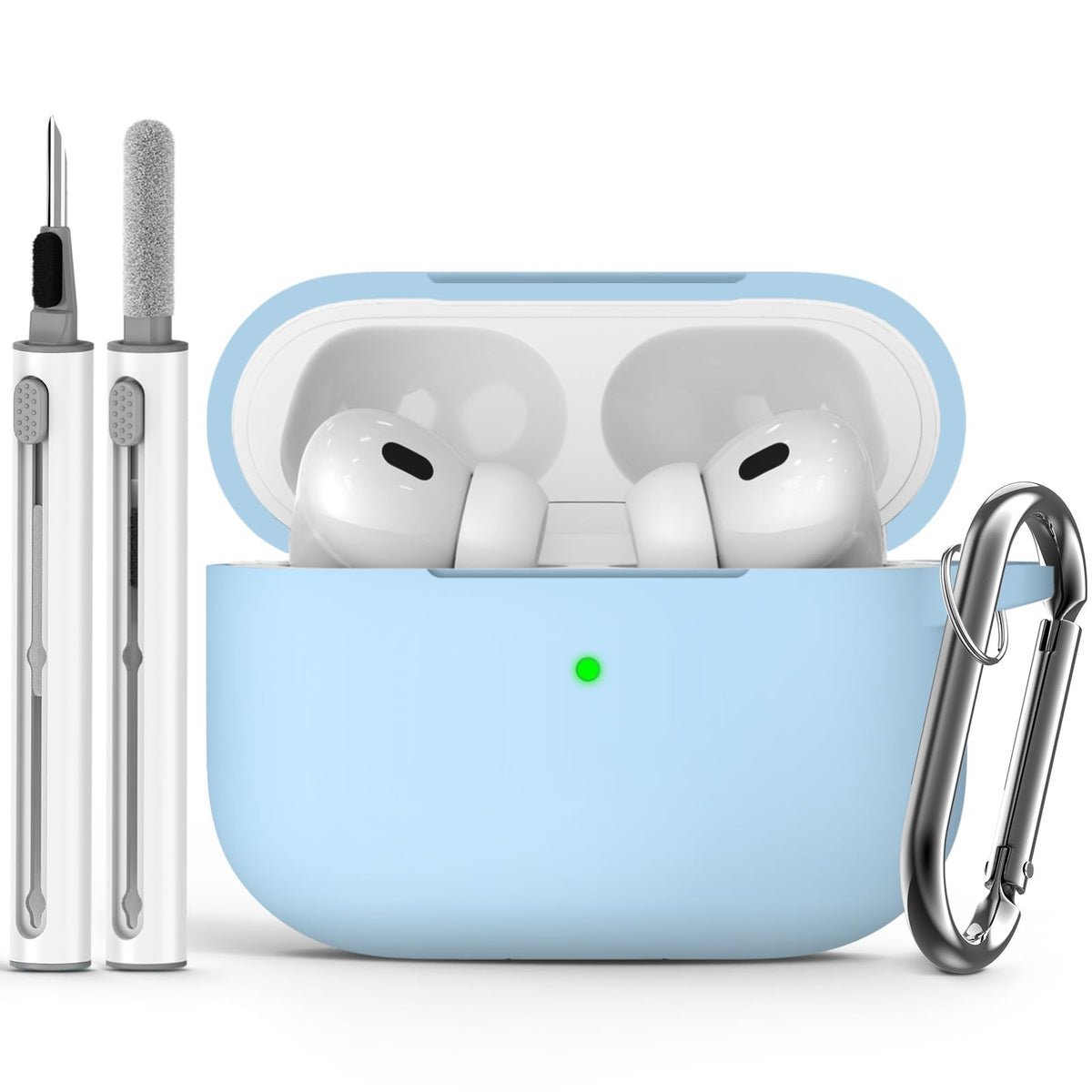Ljusmicker for AirPods 5/4 Case (2026/2024) with Cleaner Kit,Midnight Blue