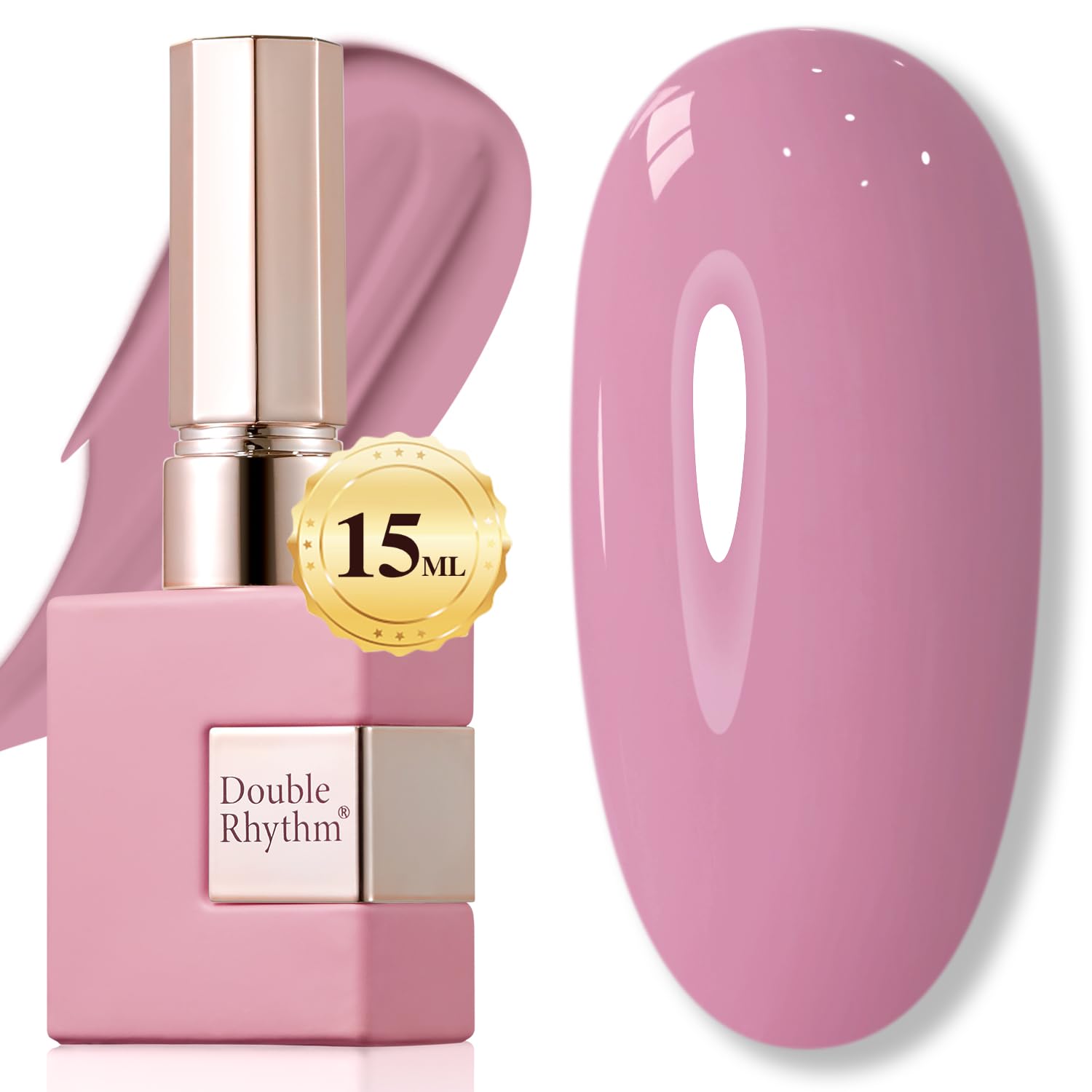 Double Rhythm 15ML Gel Nail Polish Pure Sheer Same Color Same Bottle Gel Polish Art Manicure Salon DIY at Home for Women (Milky White-A1075)