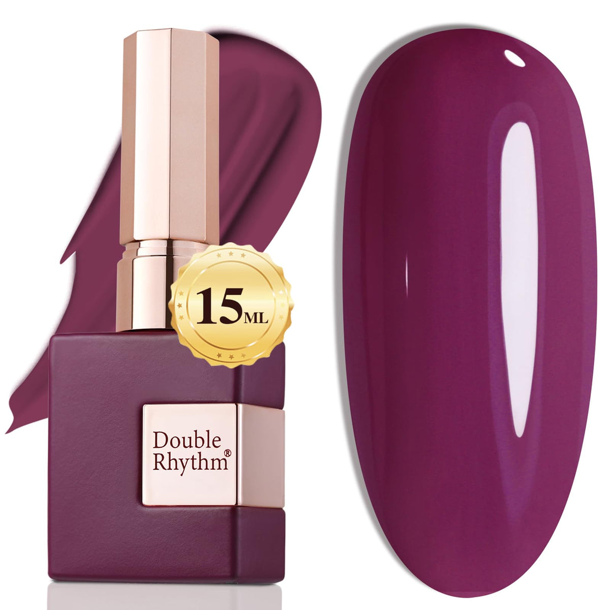 Double Rhythm 15ML Gel Nail Polish Pure Sheer Same Color Same Bottle Gel Polish Art Manicure Salon DIY at Home for Women (Milky White-A1075)